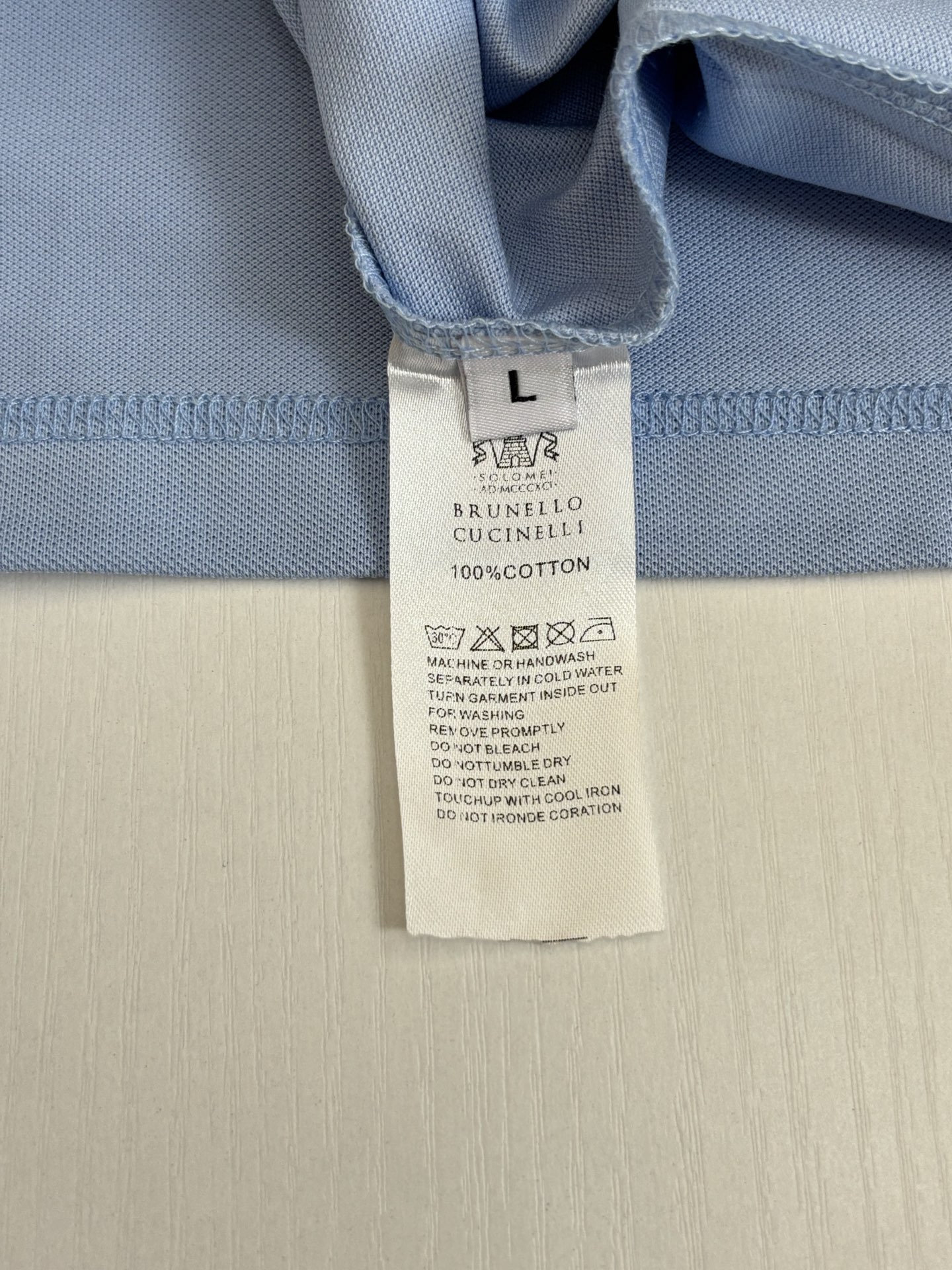 。Brunello Cucinell* BC徽标刺绣翻领短袖Polo衫定制丝光珠地弹府绸 紧致细腻 舒适