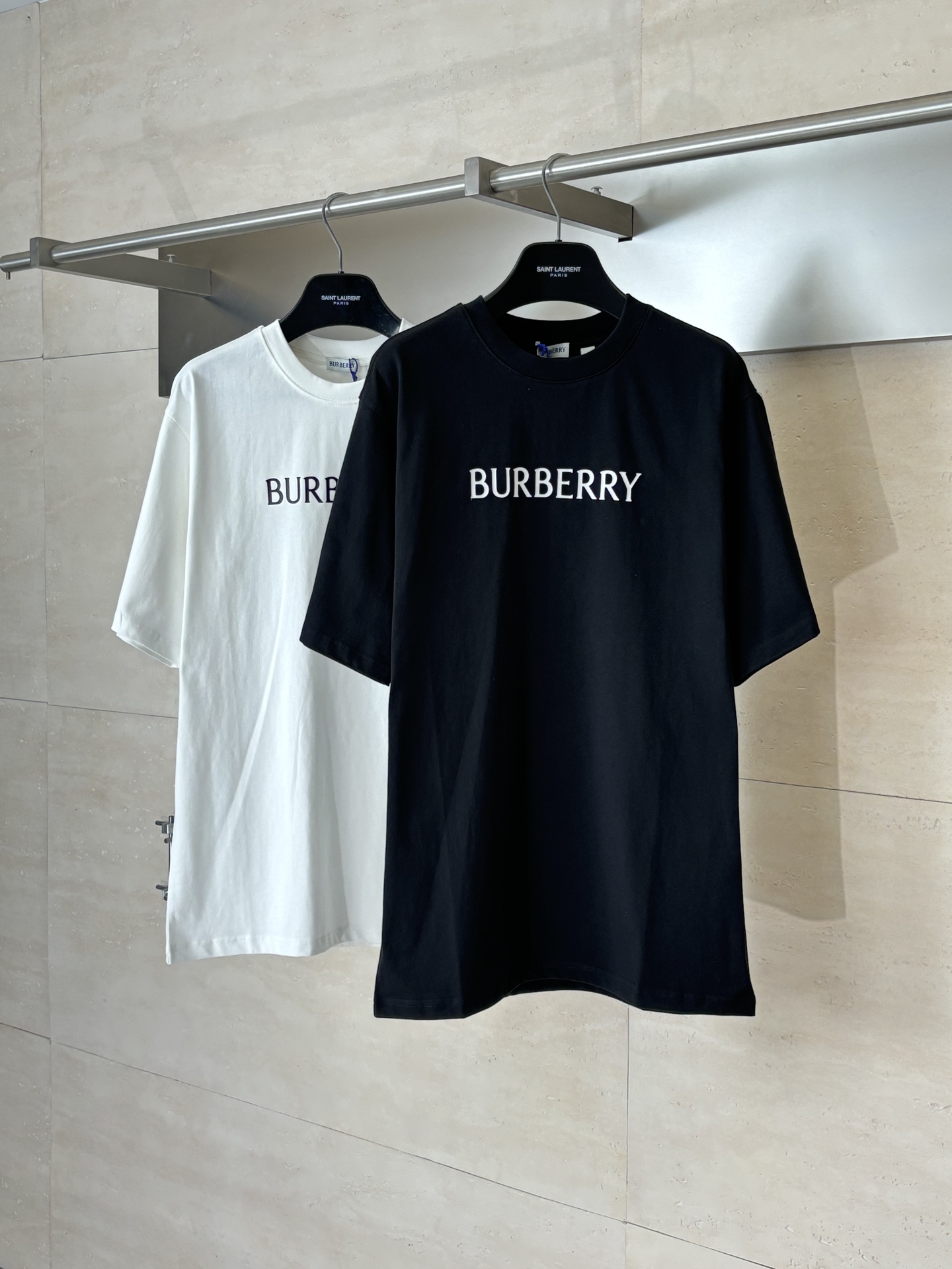 Burberry Burberr*/巴宝莉 BBr字母徽标装饰棉质短袖
