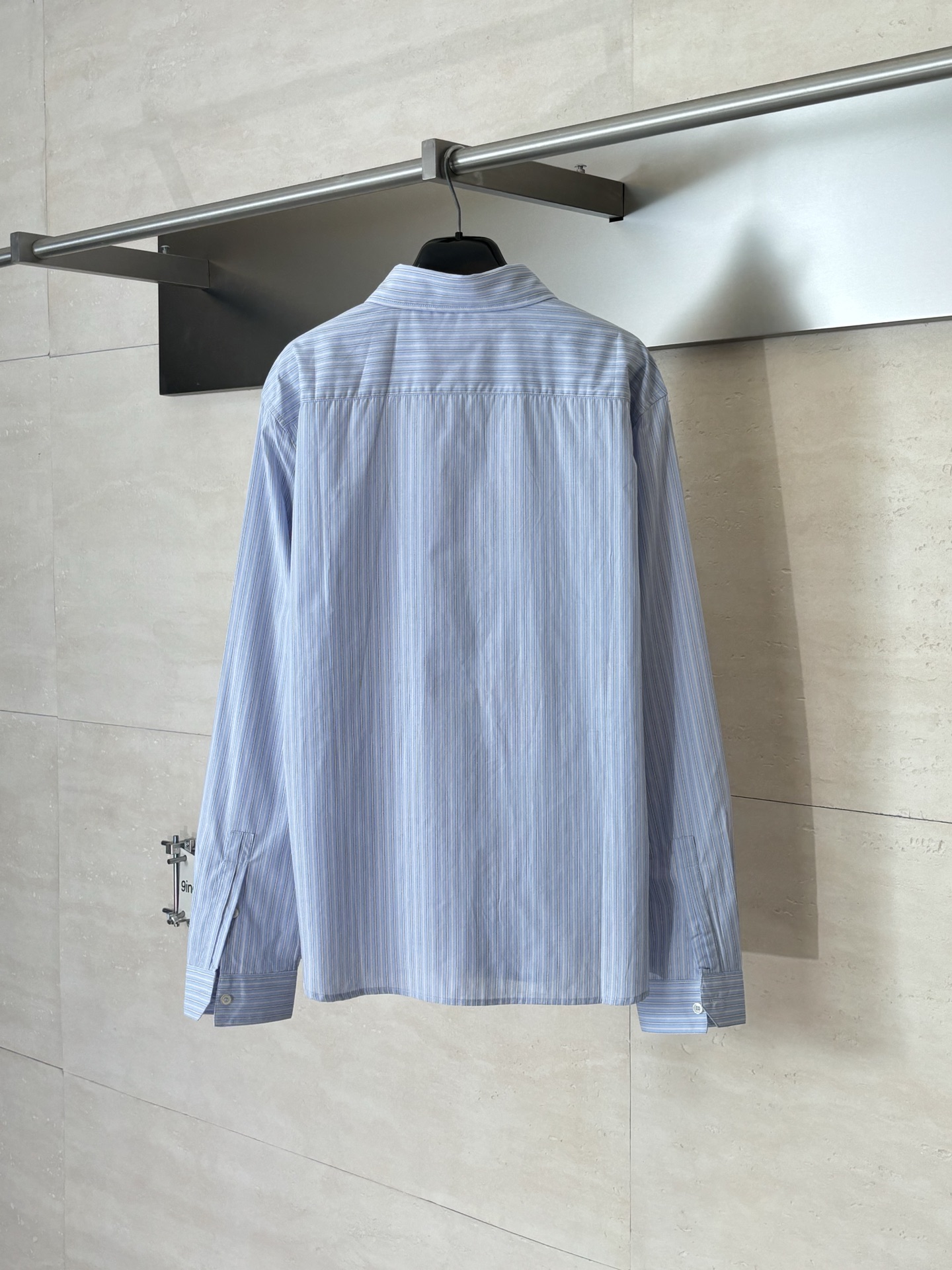 Saint Laurent Saint Lauren*/圣罗兰 YSL字母标识刺绣条纹长袖衬衫