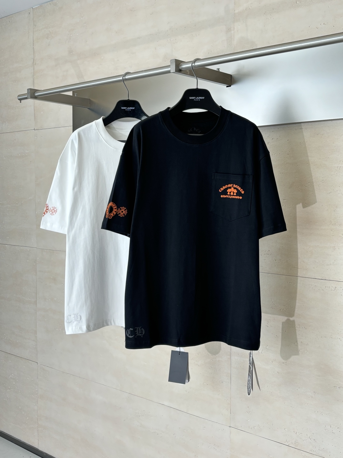 Chrome Hearts Chrome Heart*/克罗心 Hollywood限定口袋印花短袖T恤