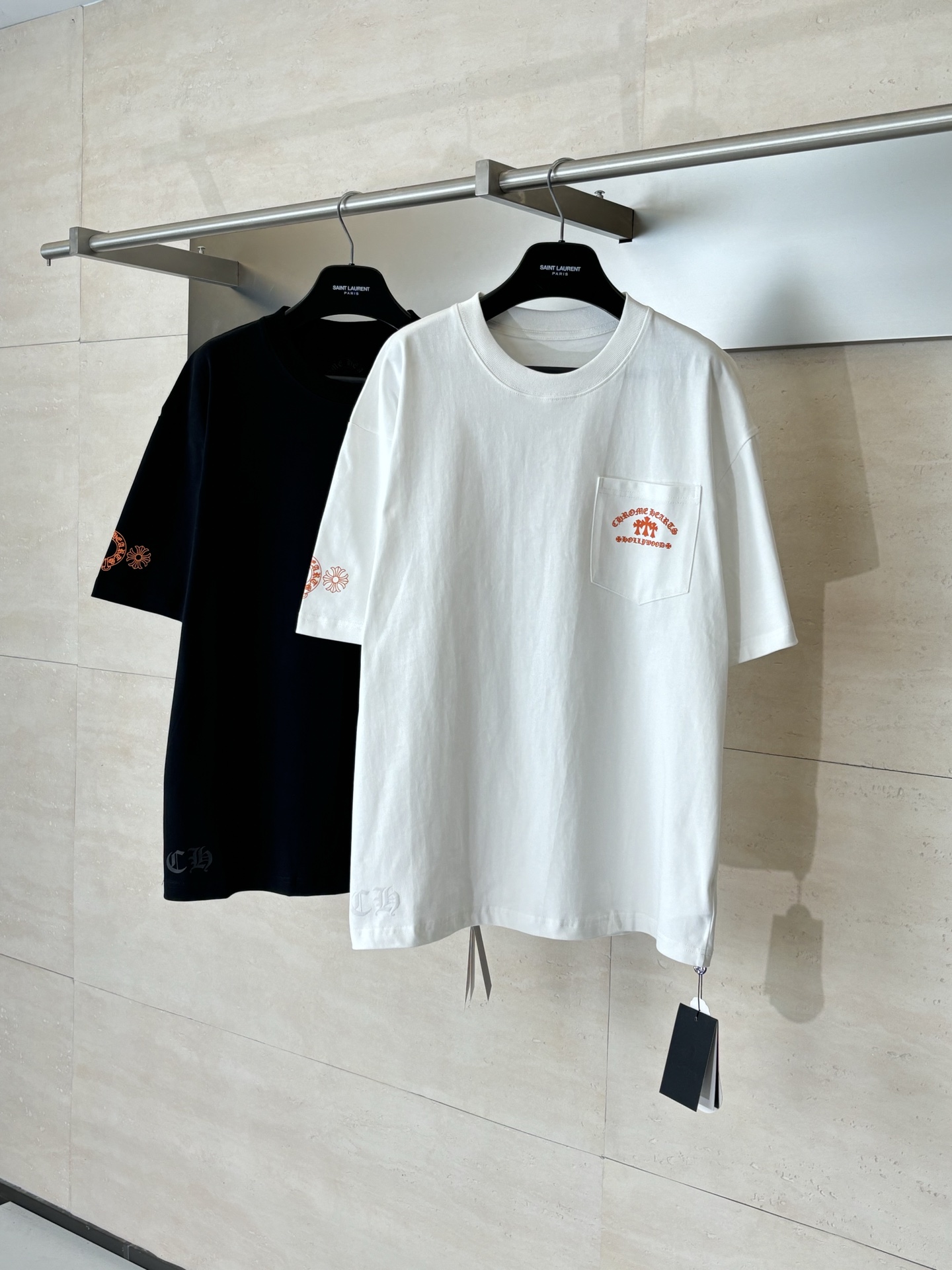 Chrome Hearts Chrome Heart*/克罗心 Hollywood限定口袋印花短袖T恤