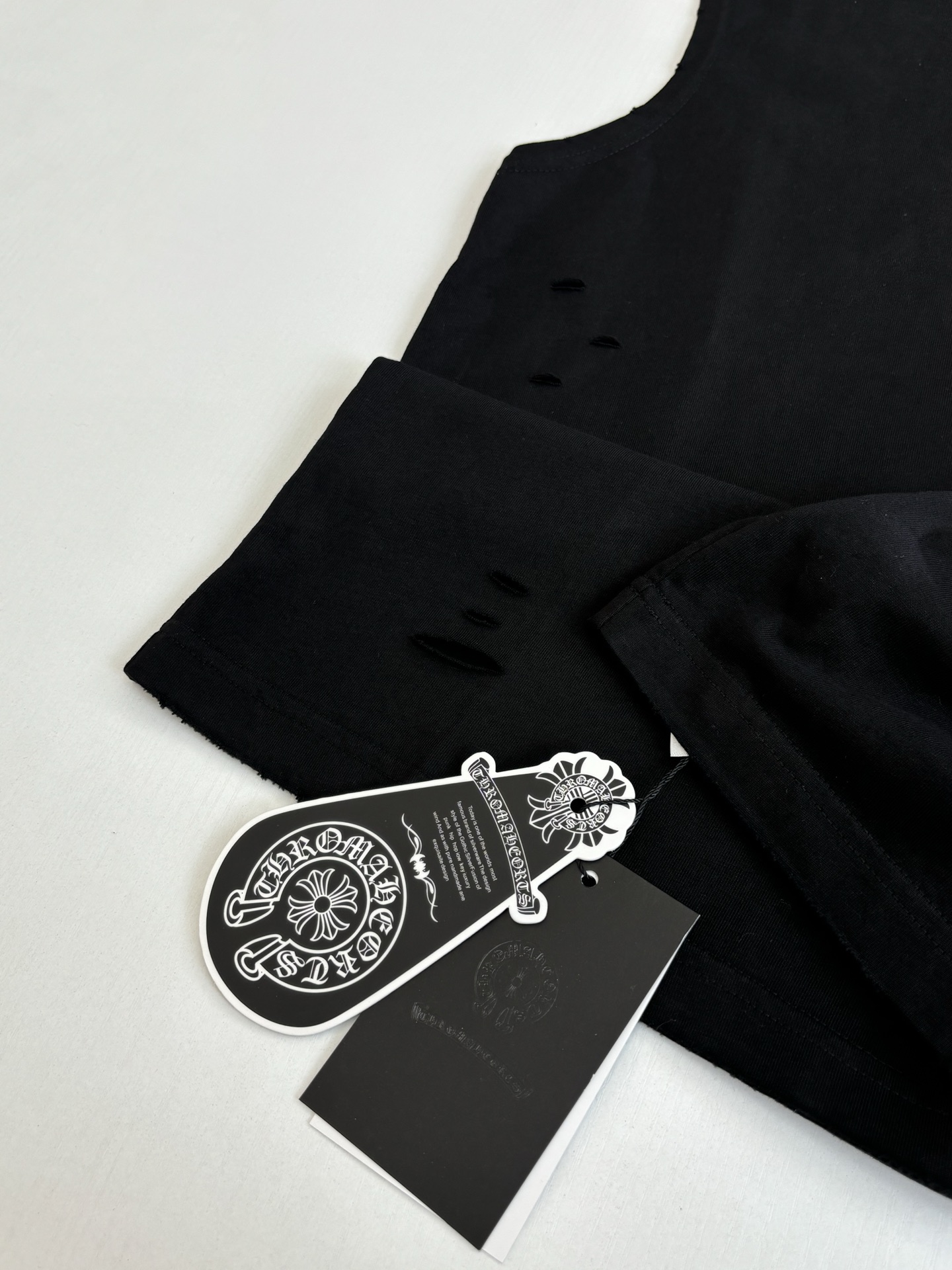 Chrome Hearts Chrome Heart*/克罗心 Ch银饰五金做旧破洞刺绣无袖背心