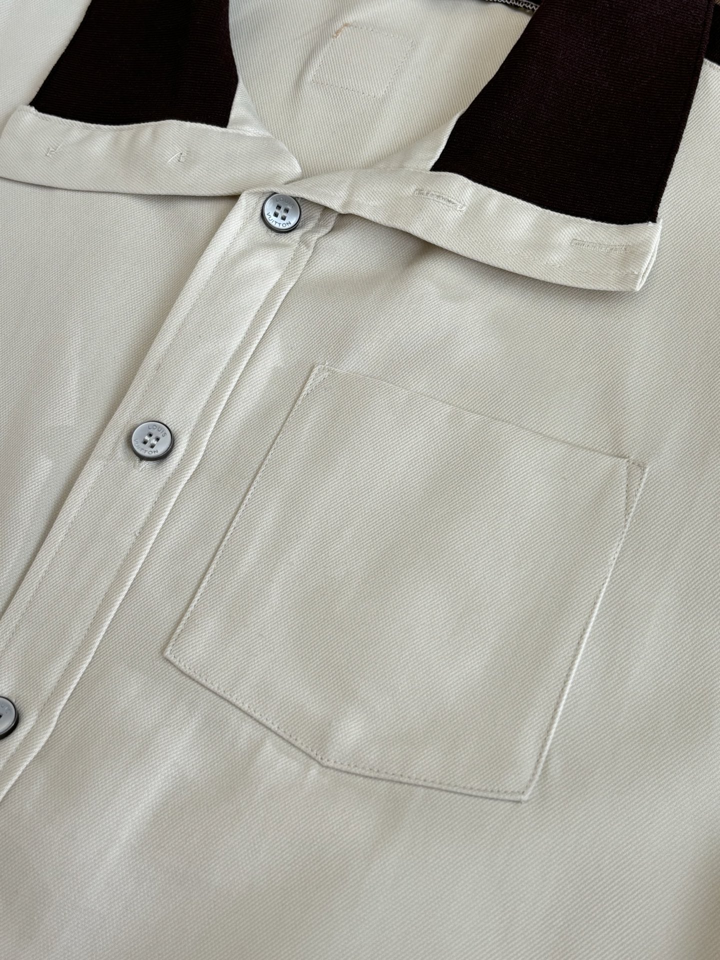 Louis Vuitton 1V/路易 SS26 夏季新款撞色织带标识短袖衬衫