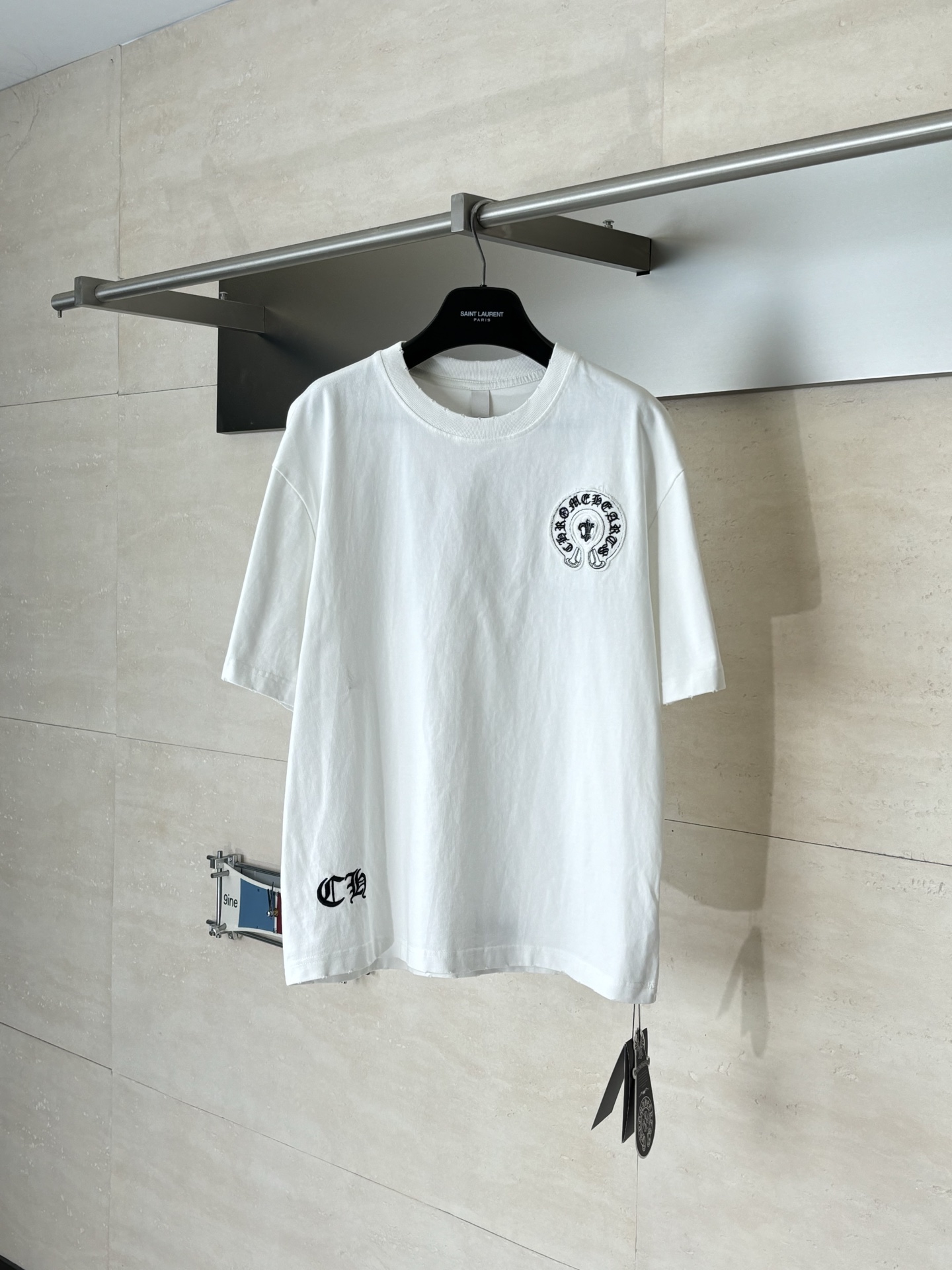 Chrome Hearts Chrome Heart*/克罗心 多标识马蹄印贴布刺绣短袖T恤