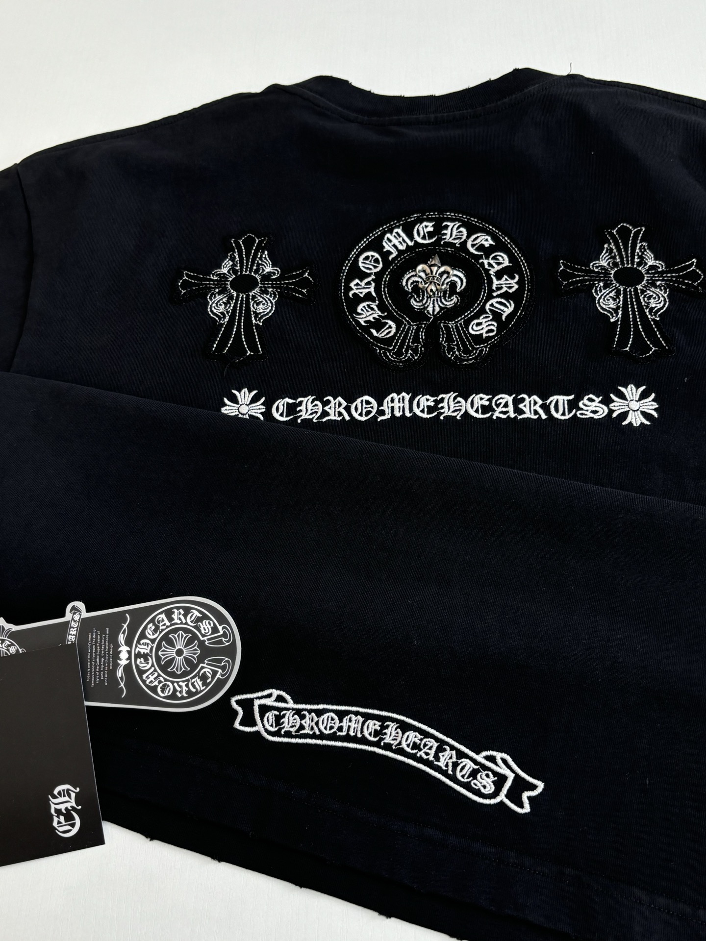 Chrome Hearts Chrome Heart*/克罗心 多标识马蹄印贴布刺绣短袖T恤