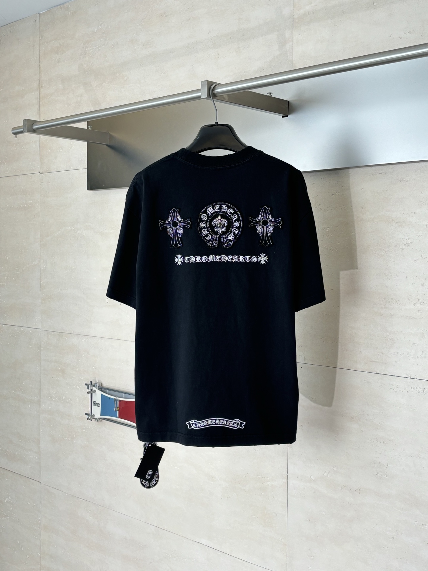 Chrome Hearts Chrome Heart*/克罗心 多标识马蹄印贴布刺绣短袖T恤