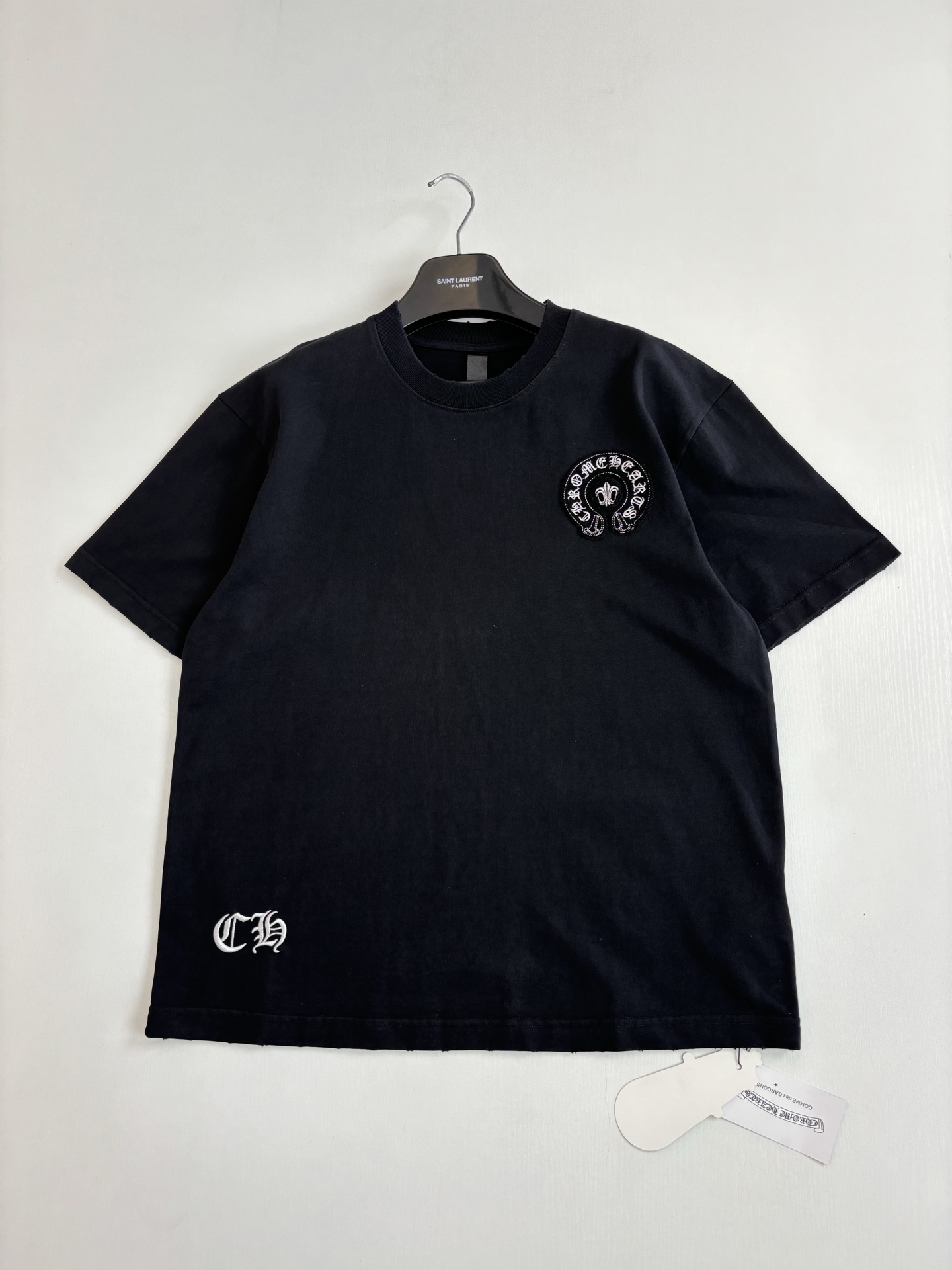 Chrome Hearts Chrome Heart*/克罗心 多标识马蹄印贴布刺绣短袖T恤