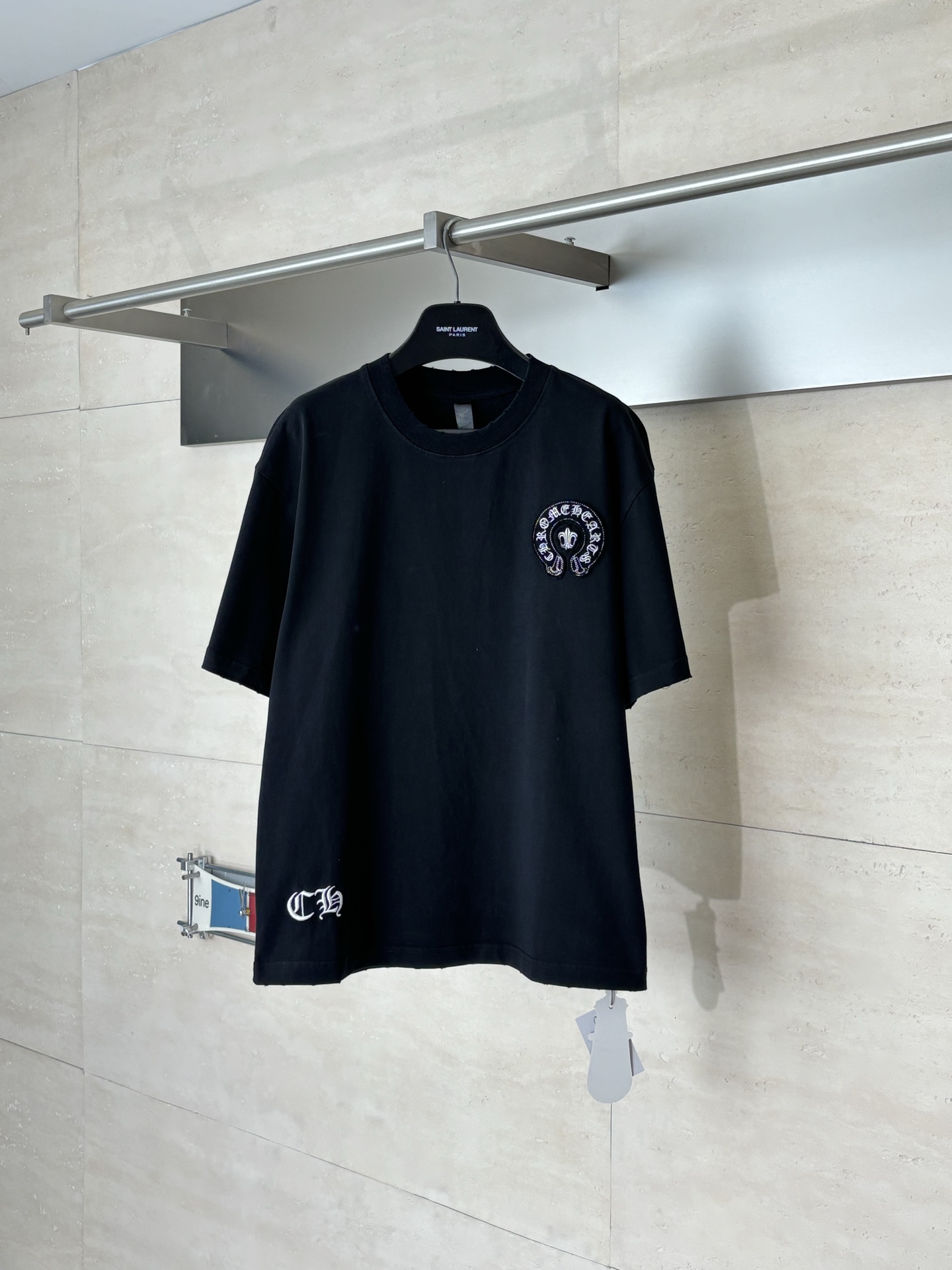 Chrome Hearts Chrome Heart*/克罗心 多标识马蹄印贴布刺绣短袖T恤