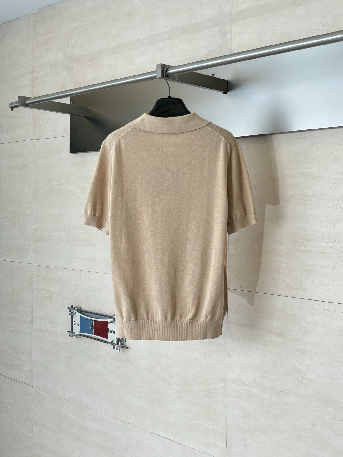 Prada Prad*/普拉达 字母标识刺绣针织翻领Polo衫