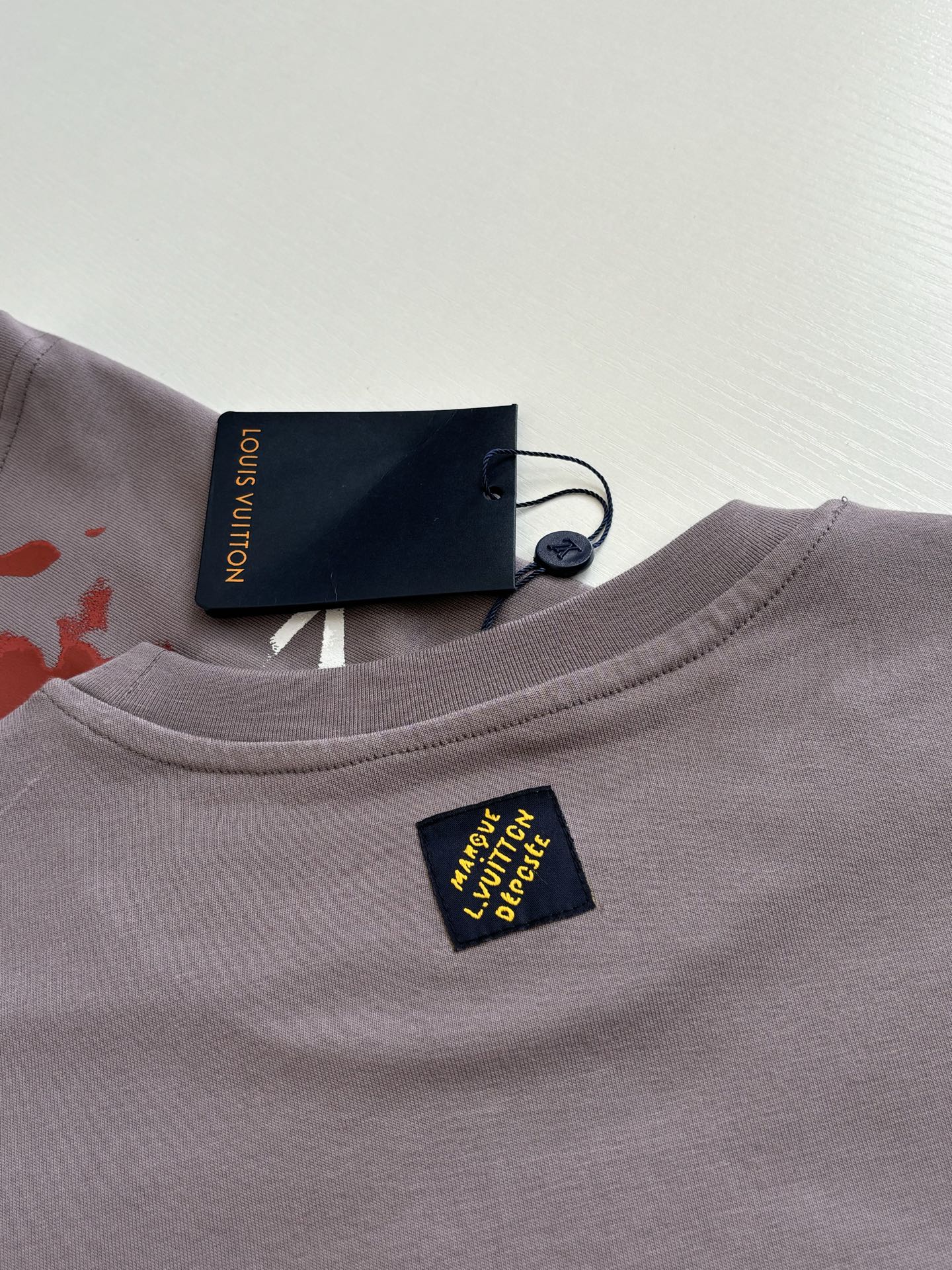 Louis Vuitton 1V/路易 SS26 手绘泼墨印花圆领短袖T恤