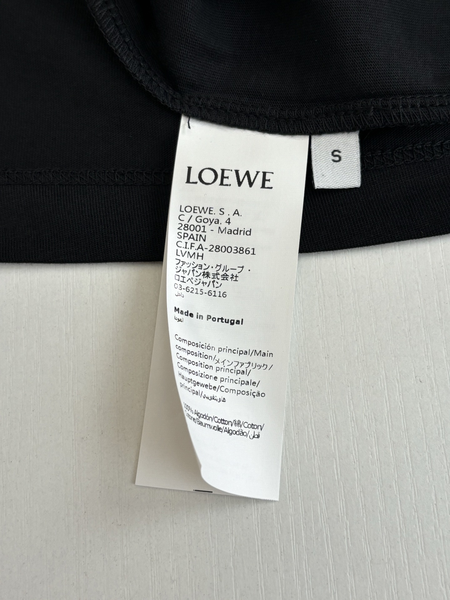 Loewe Loew*/罗意威 新款平绣徽标短袖T恤