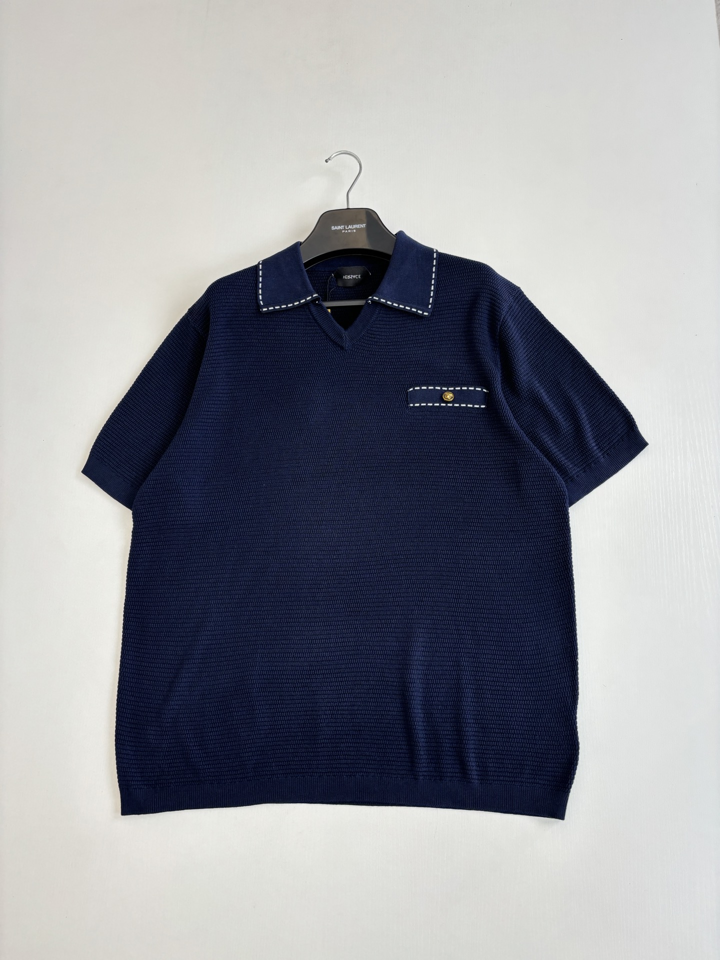 Versace Versac*/范思哲 SS26 V领针织短袖Polo衫