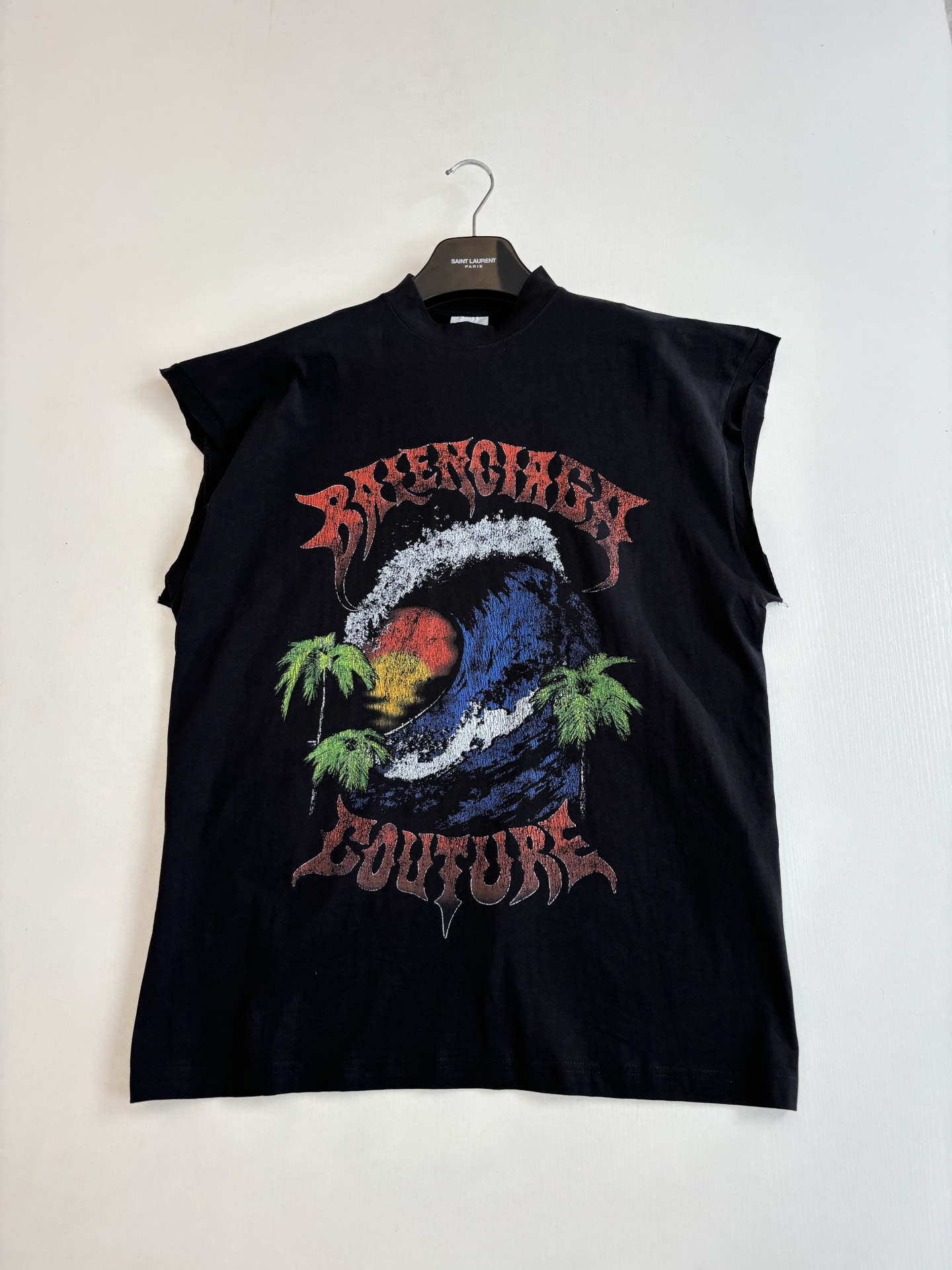 Balenciaga Balenciag*/巴黎 26SS春夏系列 夏威夷落日海浪印花坎肩背心