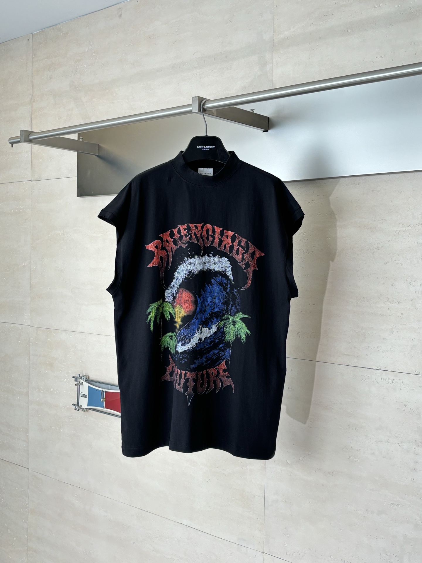Balenciaga Balenciag*/巴黎 26SS春夏系列 夏威夷落日海浪印花坎肩背心