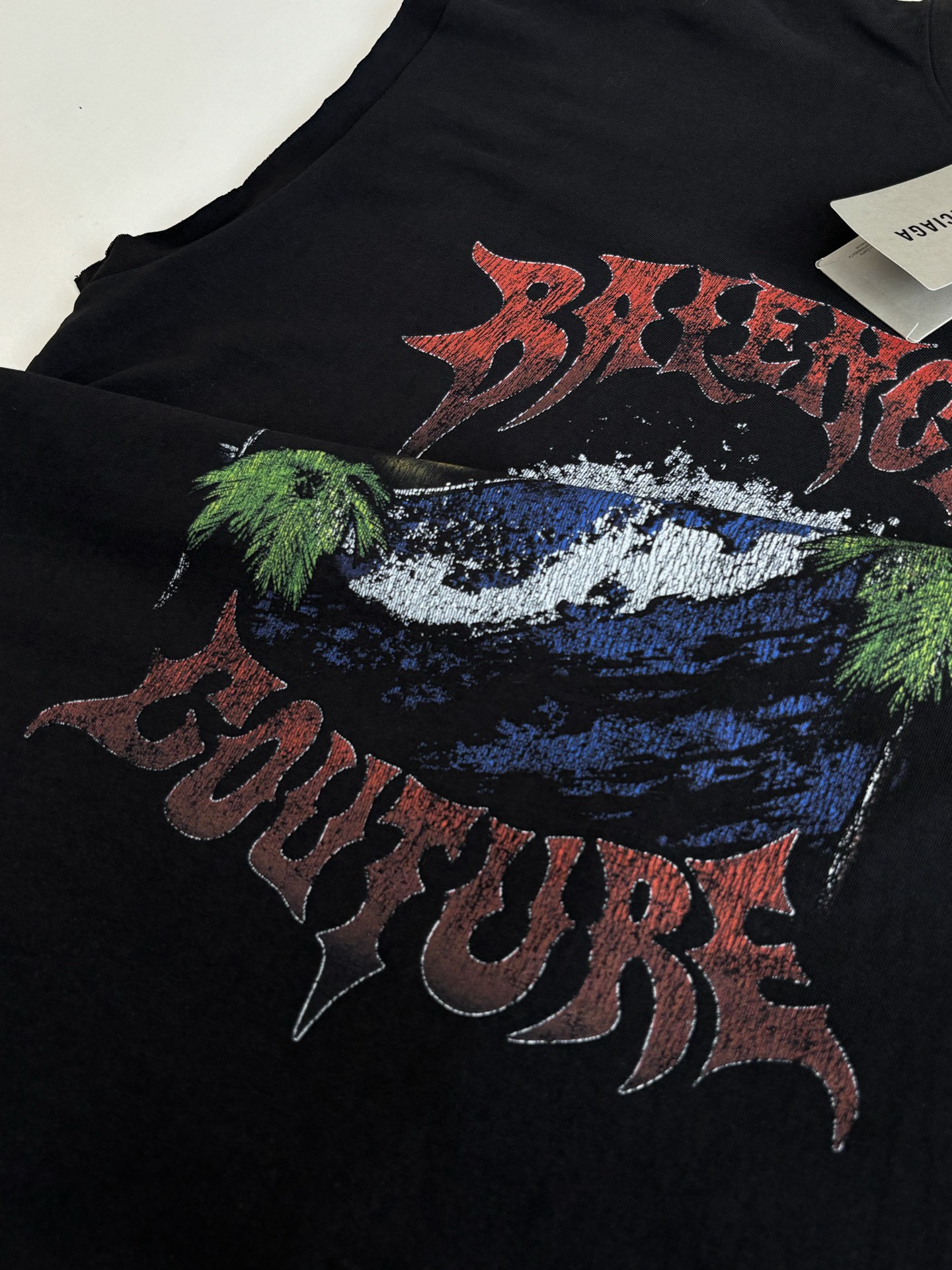 Balenciaga Balenciag*/巴黎 26SS春夏系列 夏威夷落日海浪印花坎肩背心