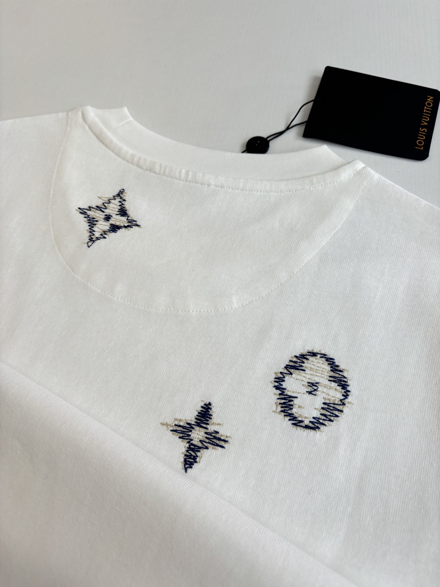 Louis Vuitton 1V/路易 FW26 Monogram素描刺绣短袖T恤