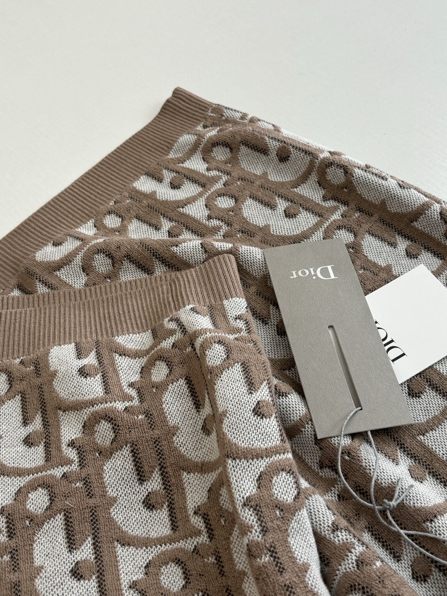 Dior Dio*/迪奥 SS26 Obliqie老花提花针织短袖T恤