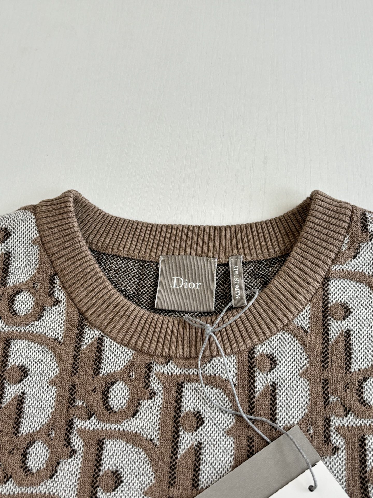 Dior Dio*/迪奥 SS26 Obliqie老花提花针织短袖T恤