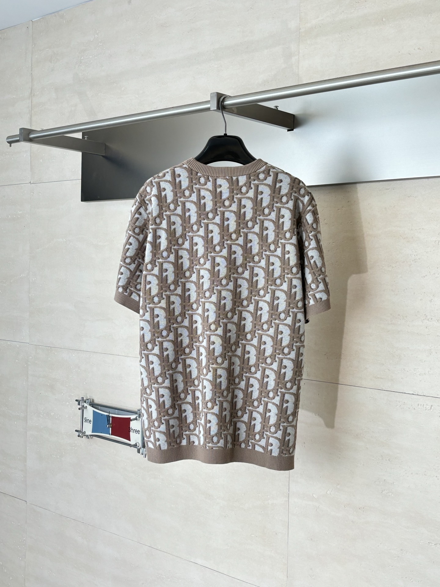 Dior Dio*/迪奥 SS26 Obliqie老花提花针织短袖T恤