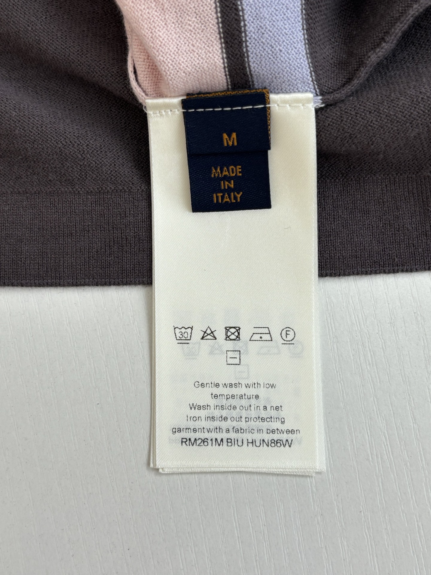 Louis Vuitton 1V/路易 SS26 拼色条纹字母小标识刺绣针织短袖T恤