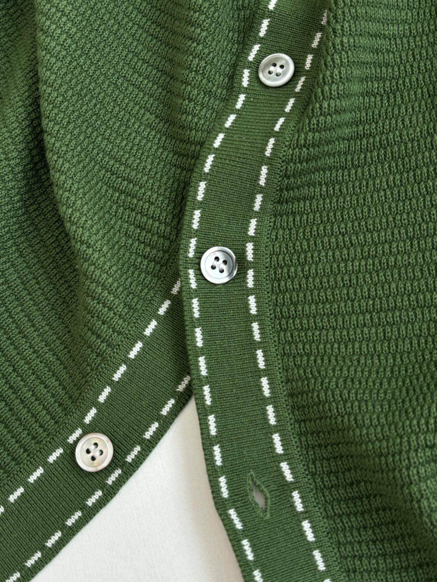 Versace Versac*/范思哲 SS26 翻领华夫格网眼针织开衫