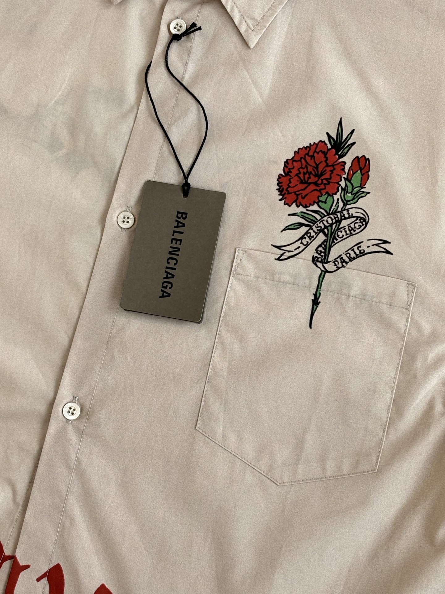 Balenciaga Balenciag*/巴黎 26SS 纹身印花套装短袖衬衫