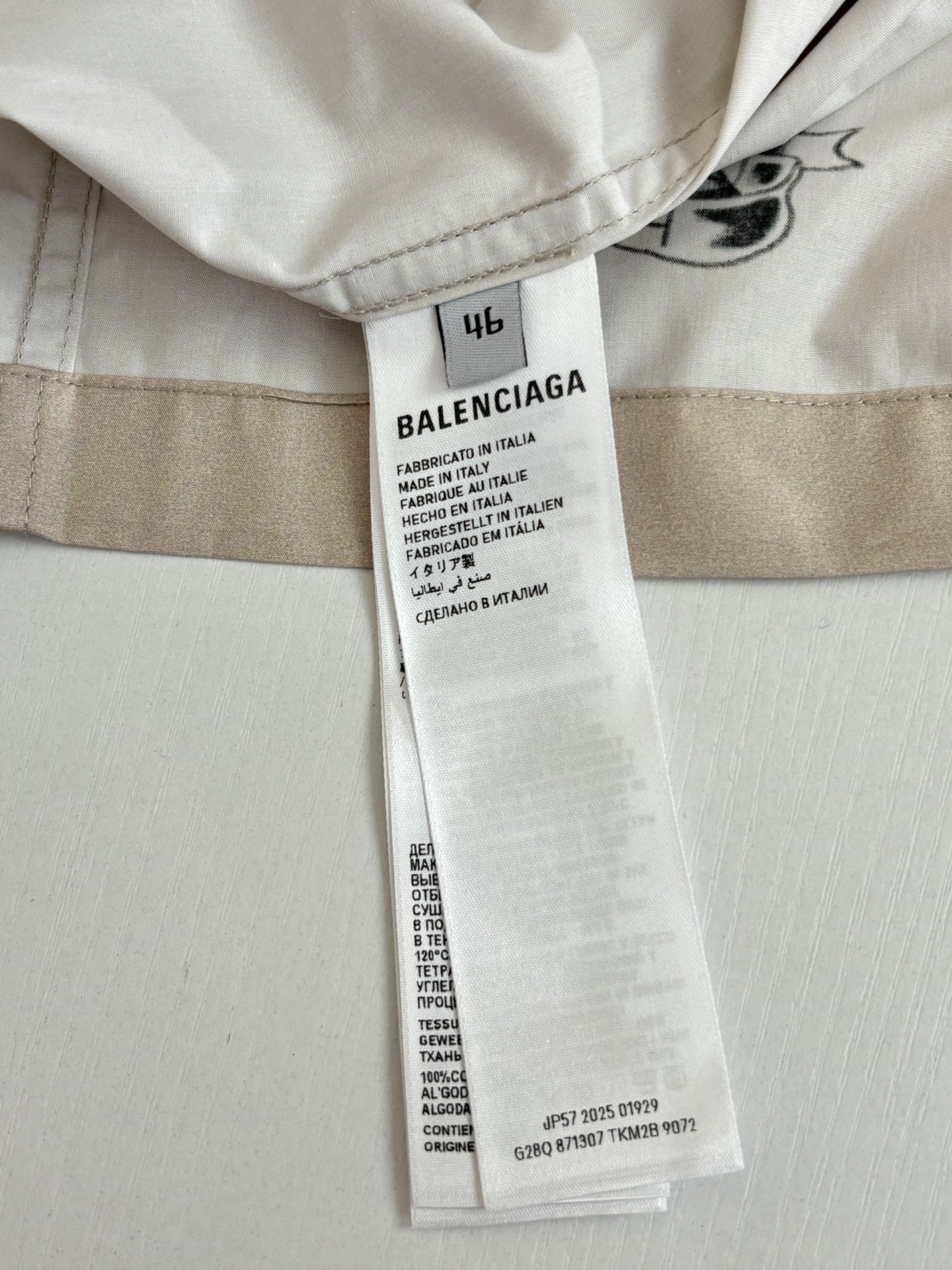 Balenciaga Balenciag*/巴黎 26SS 纹身印花套装短袖衬衫