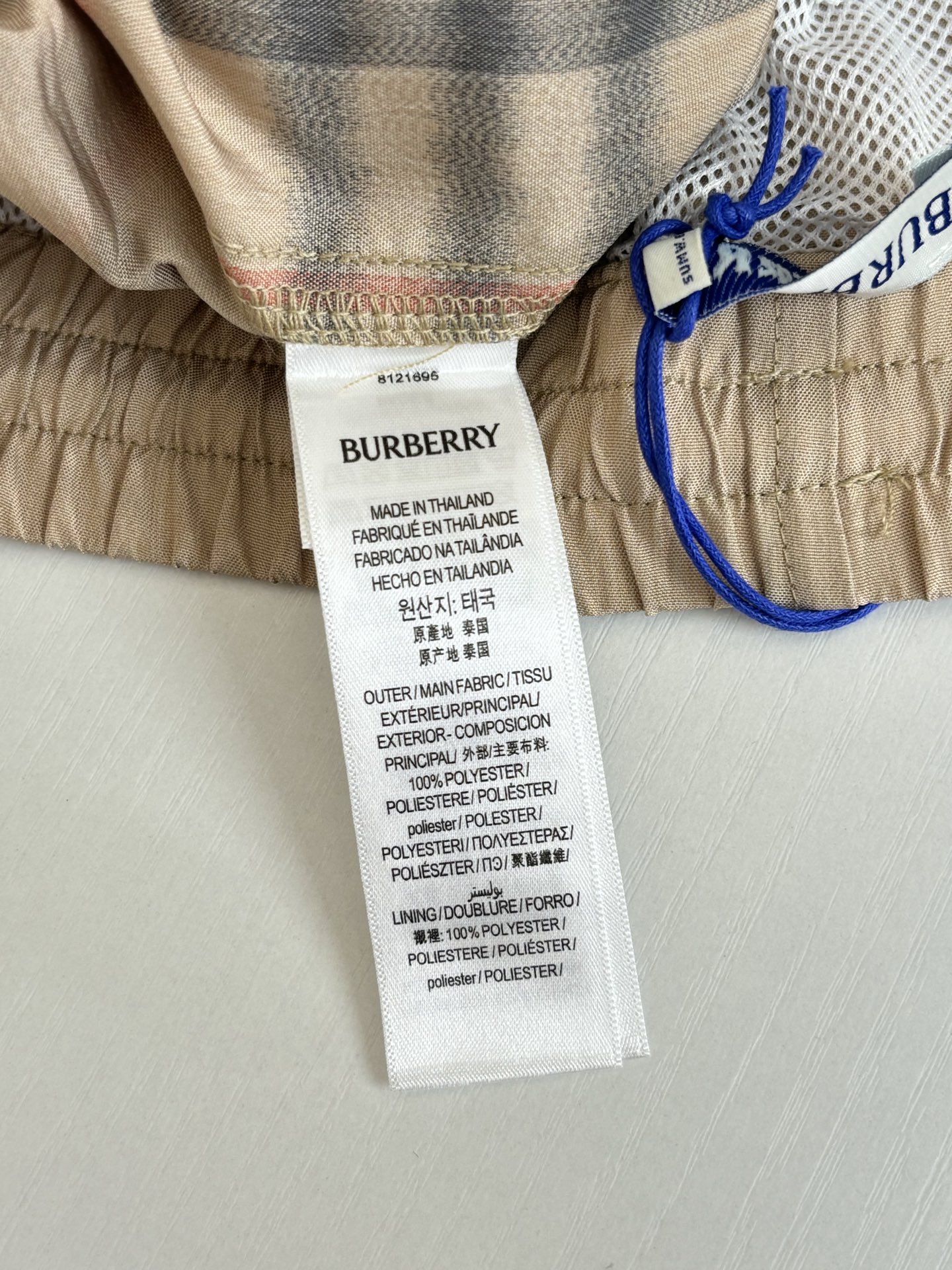 Burberry Burberr*/巴宝莉 Vintage 格纹沙滩短裤