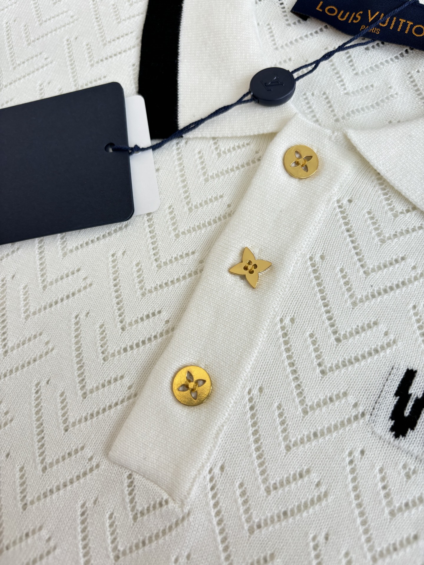 Louis Vuitton 1V/路易 SS26 镂空针织短袖PoLo衫
