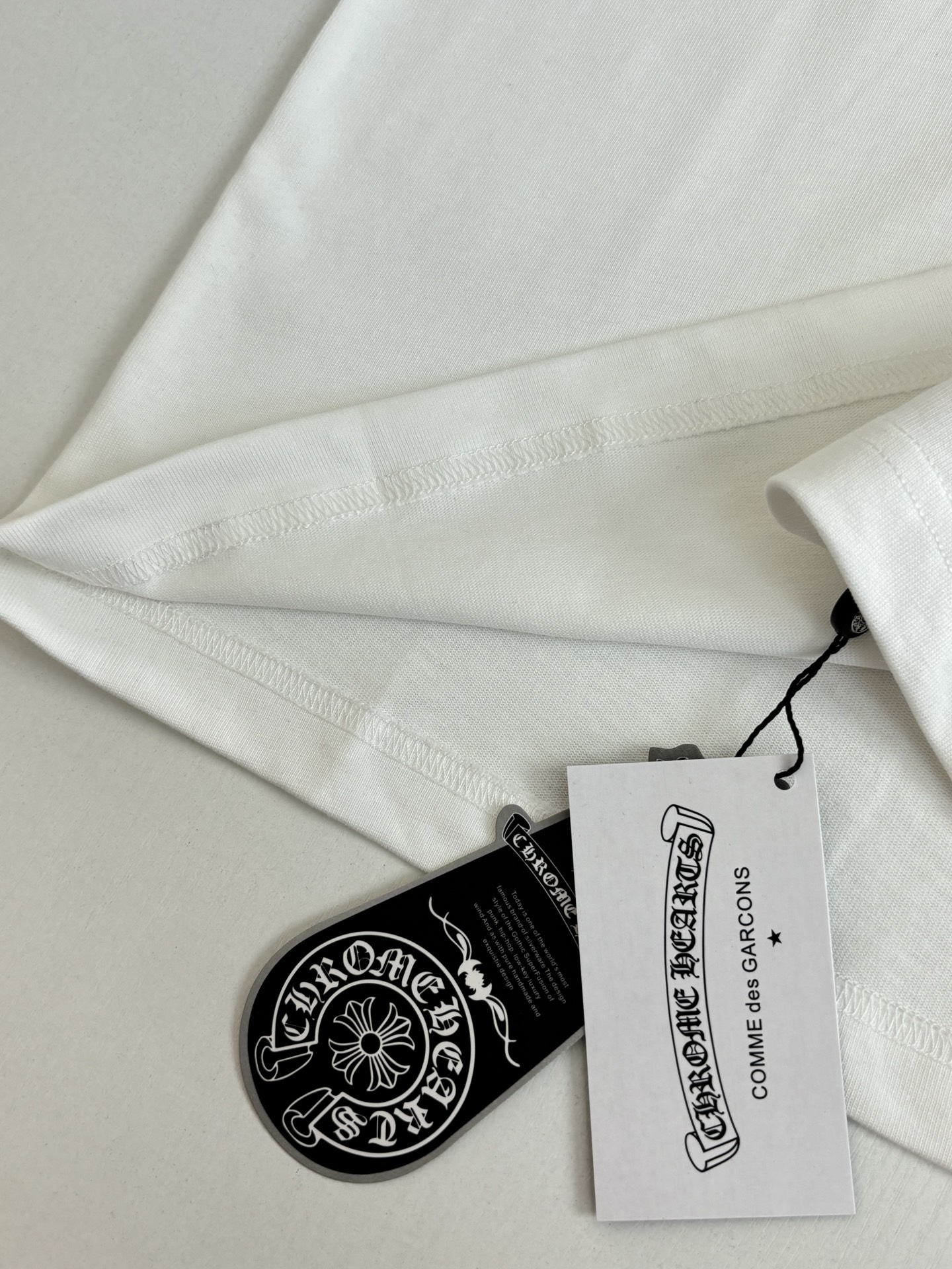 Chrome Hearts Chrome Heart*/克罗心 十字贴皮刺绣短袖T恤