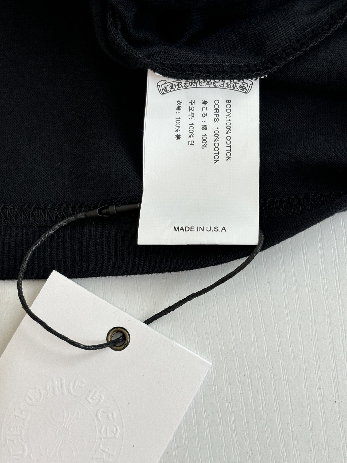Chrome Hearts Chrome Heart*/克罗心 黑粉卷轴印花短袖T恤