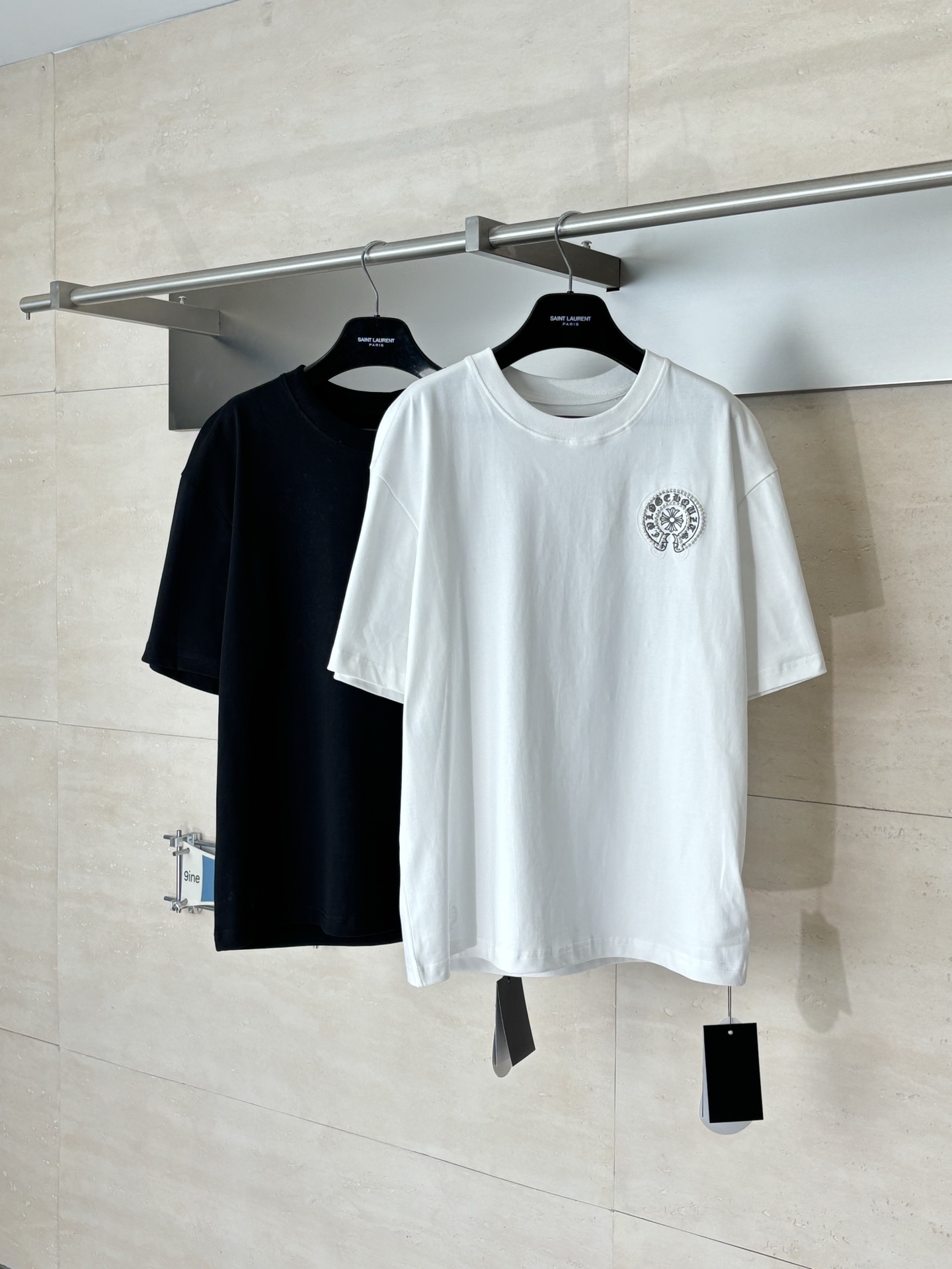 Chrome Hearts Chrome Heart*/克罗心 珍珠马蹄印花短袖T恤