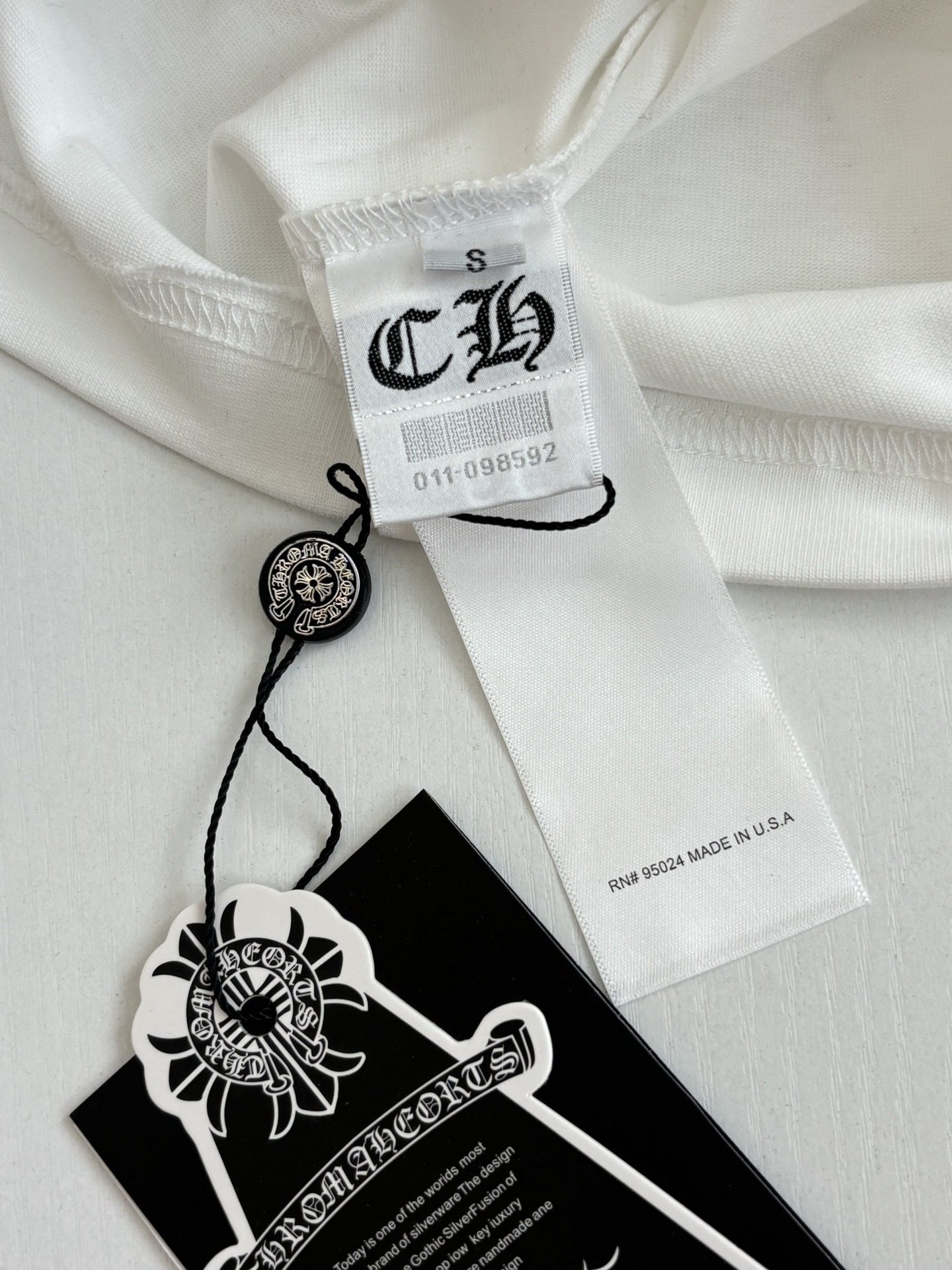 Chrome Hearts Chrome Heart*/克罗心 珍珠马蹄印花短袖T恤