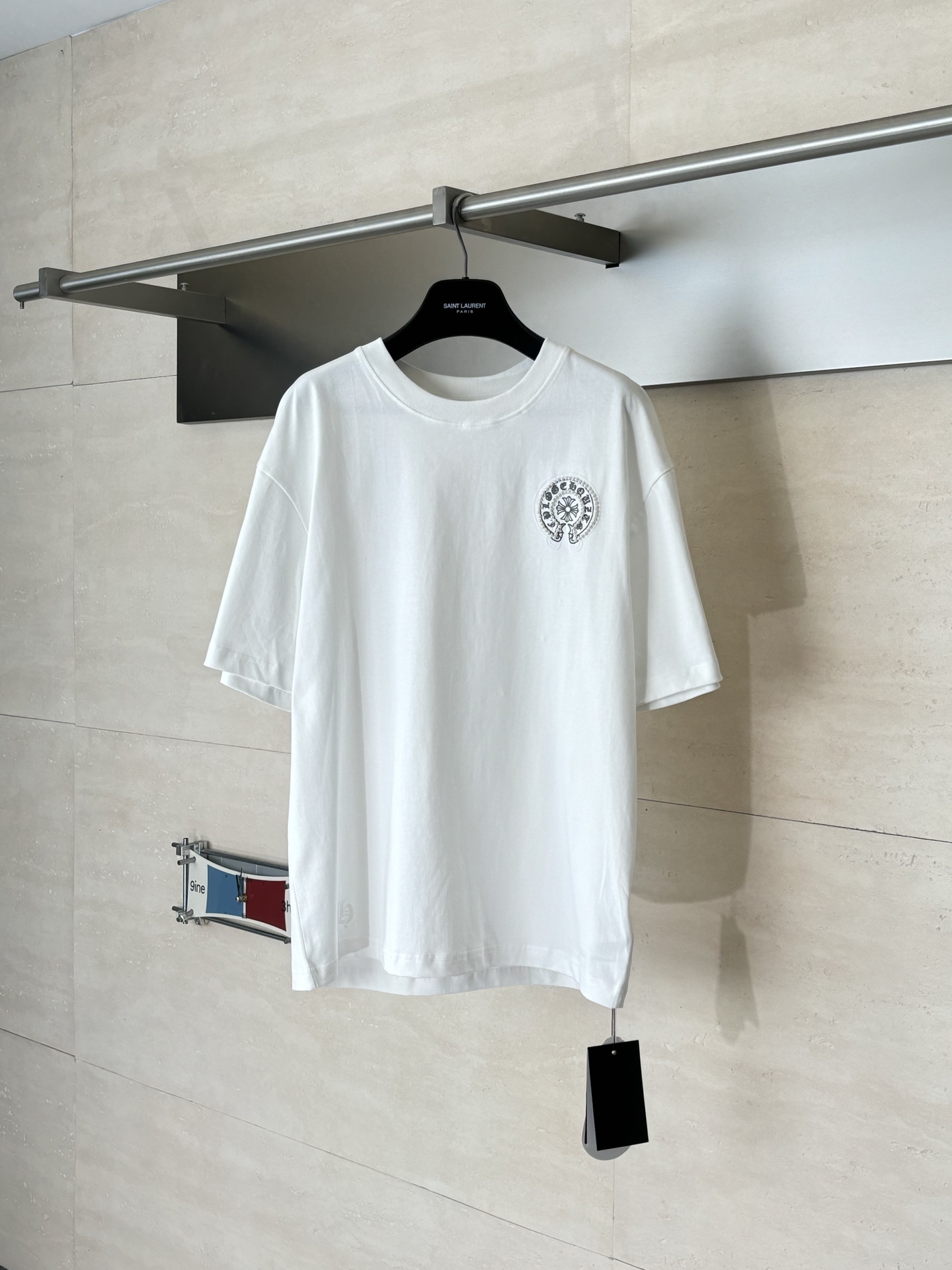 Chrome Hearts Chrome Heart*/克罗心 珍珠马蹄印花短袖T恤