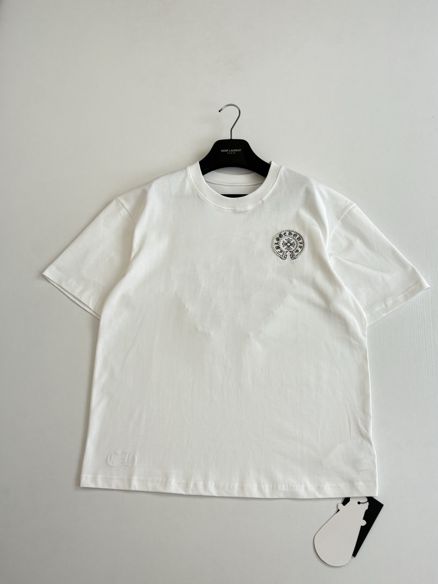 Chrome Hearts Chrome Heart*/克罗心 珍珠马蹄印花短袖T恤