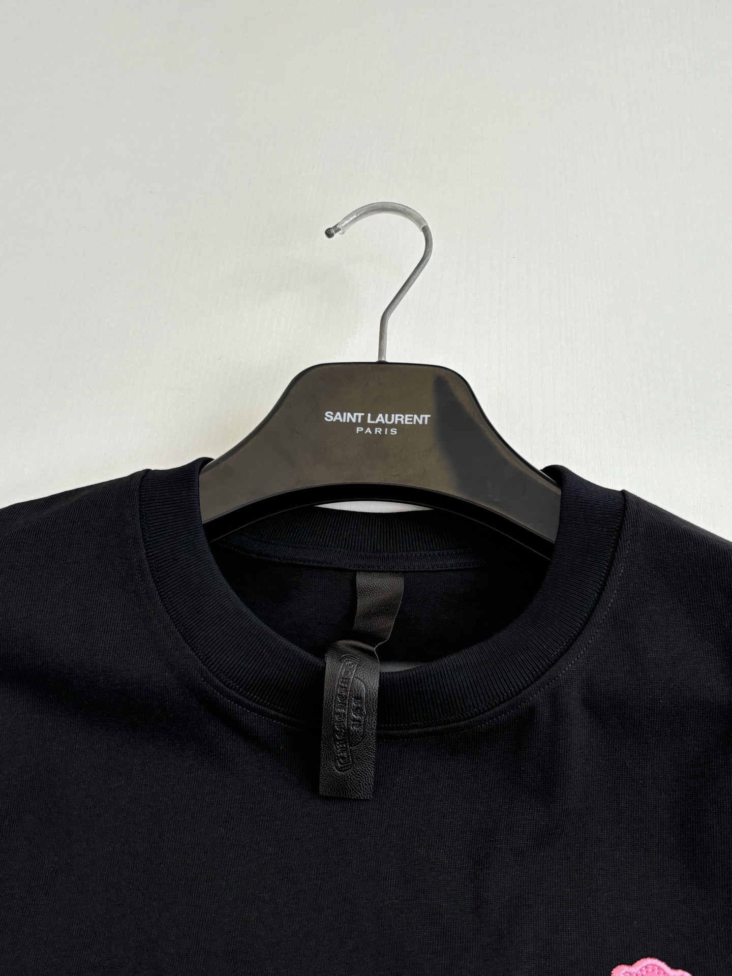 Chrome Hearts Chrome Heart*/克罗心 十字贴皮刺绣短袖T恤