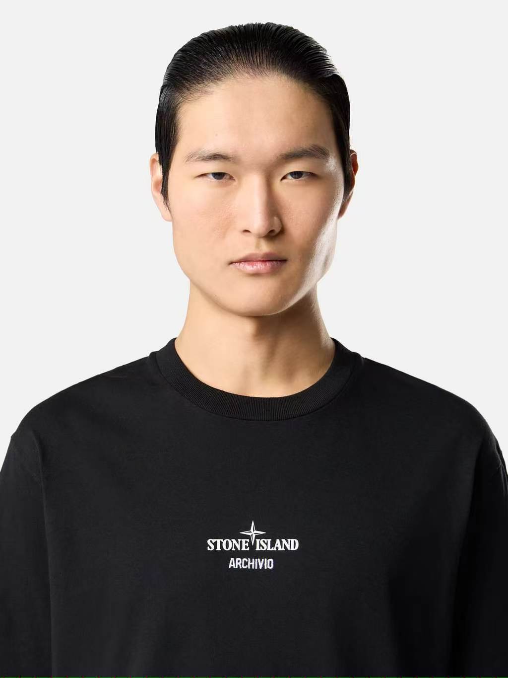 스톤아일랜드 로고 자수 프린트 남성 반팔 티셔츠 상세 이미지 9
