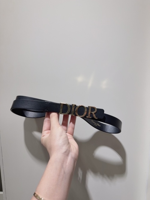 Dior Belt - Double-Sided Italian Leather with Iconic Gold Buckle, 2.5cm