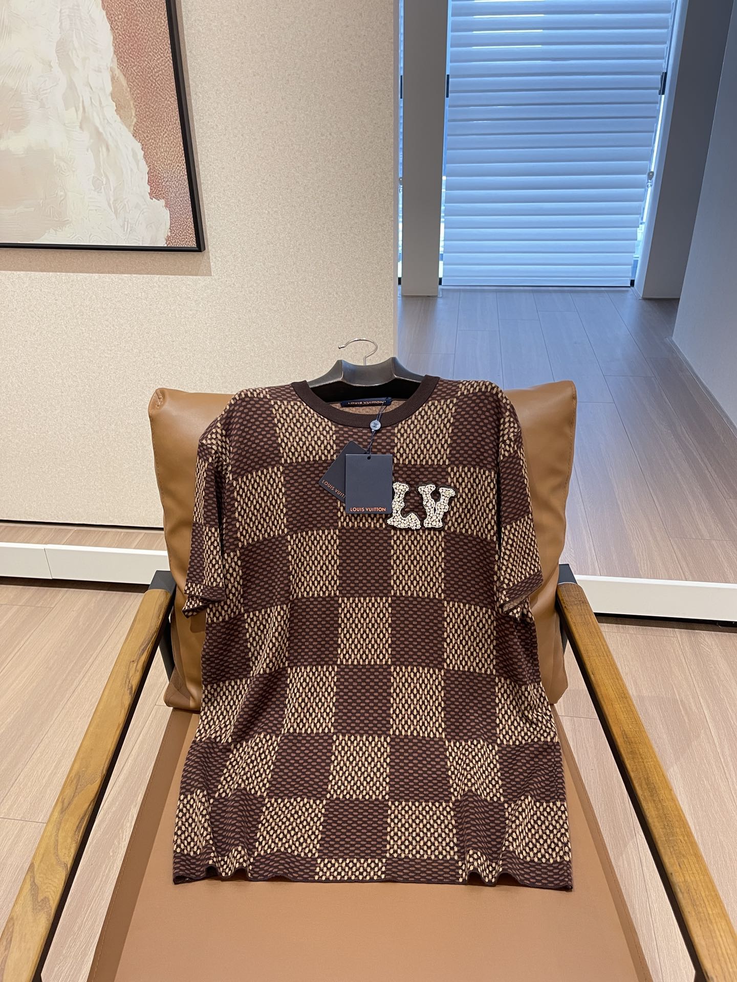 Louis Vuitton Kleding T-Shirt Chocoladekleur Borduurwerk Katoen Breien