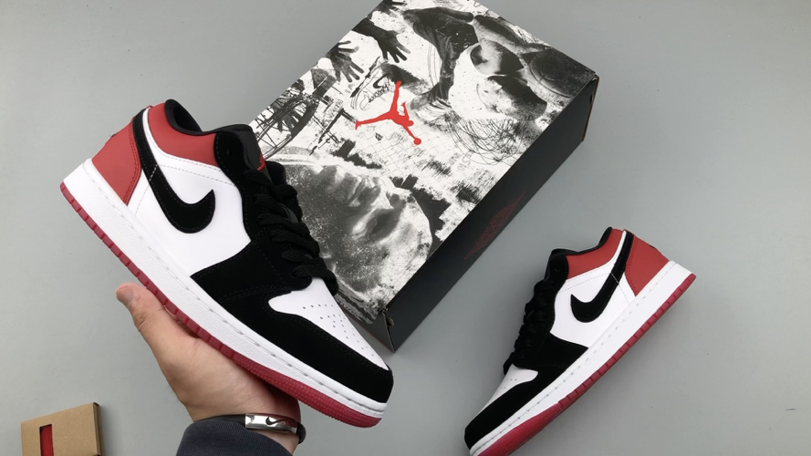 Air Jordan 1 Low White Black Gym Red - Iconic Style & Comfort