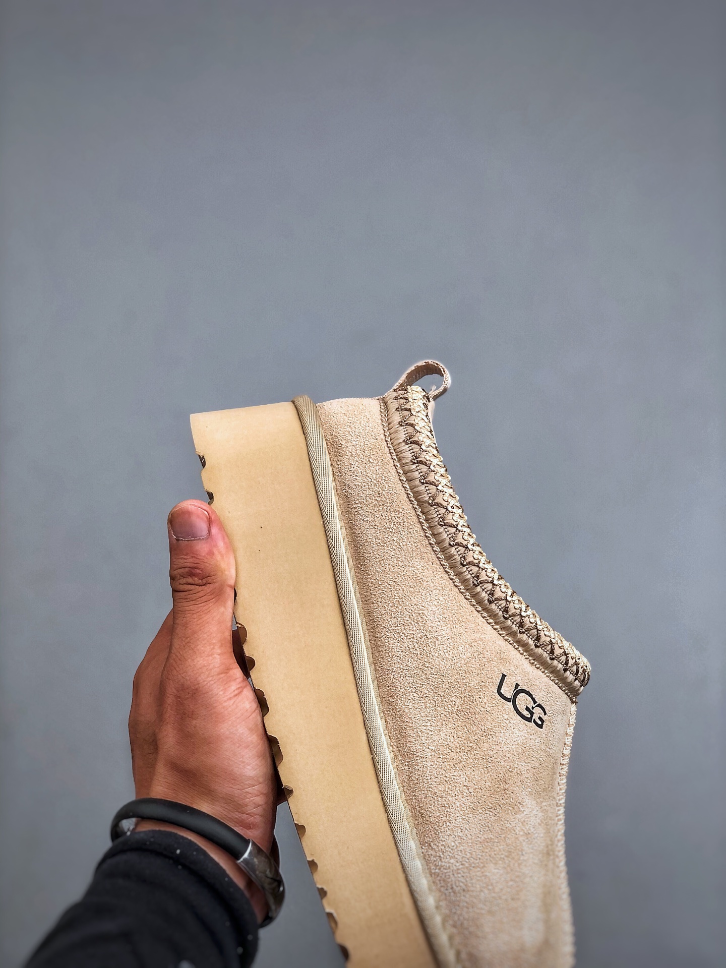 200 新货#UGG 塔茨系列加厚款 穆勒风包头5CM半拖鞋 民族风秋冬雪地靴 羊皮毛一体高品质