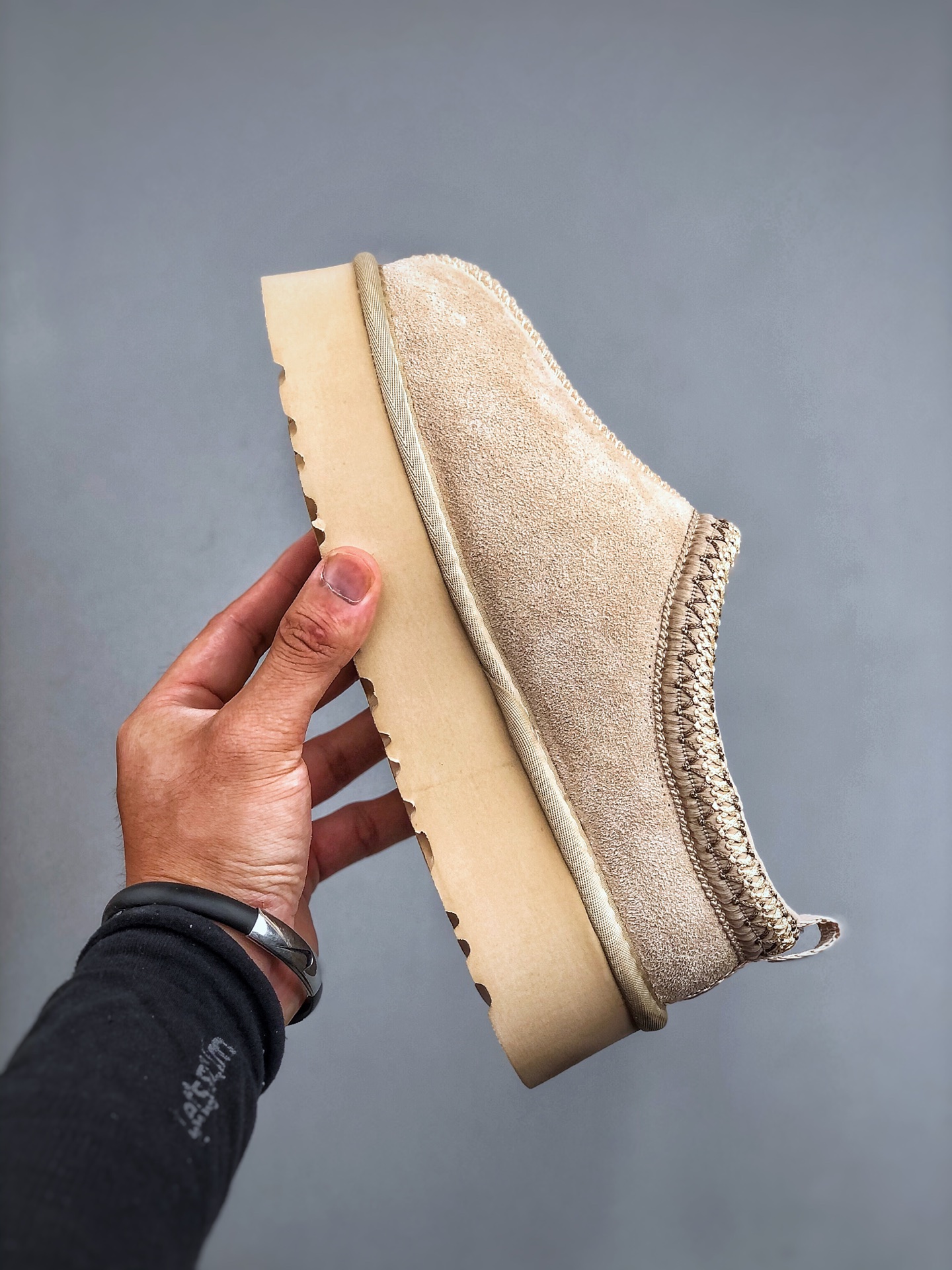 200 新货#UGG 塔茨系列加厚款 穆勒风包头5CM半拖鞋 民族风秋冬雪地靴 羊皮毛一体高品质