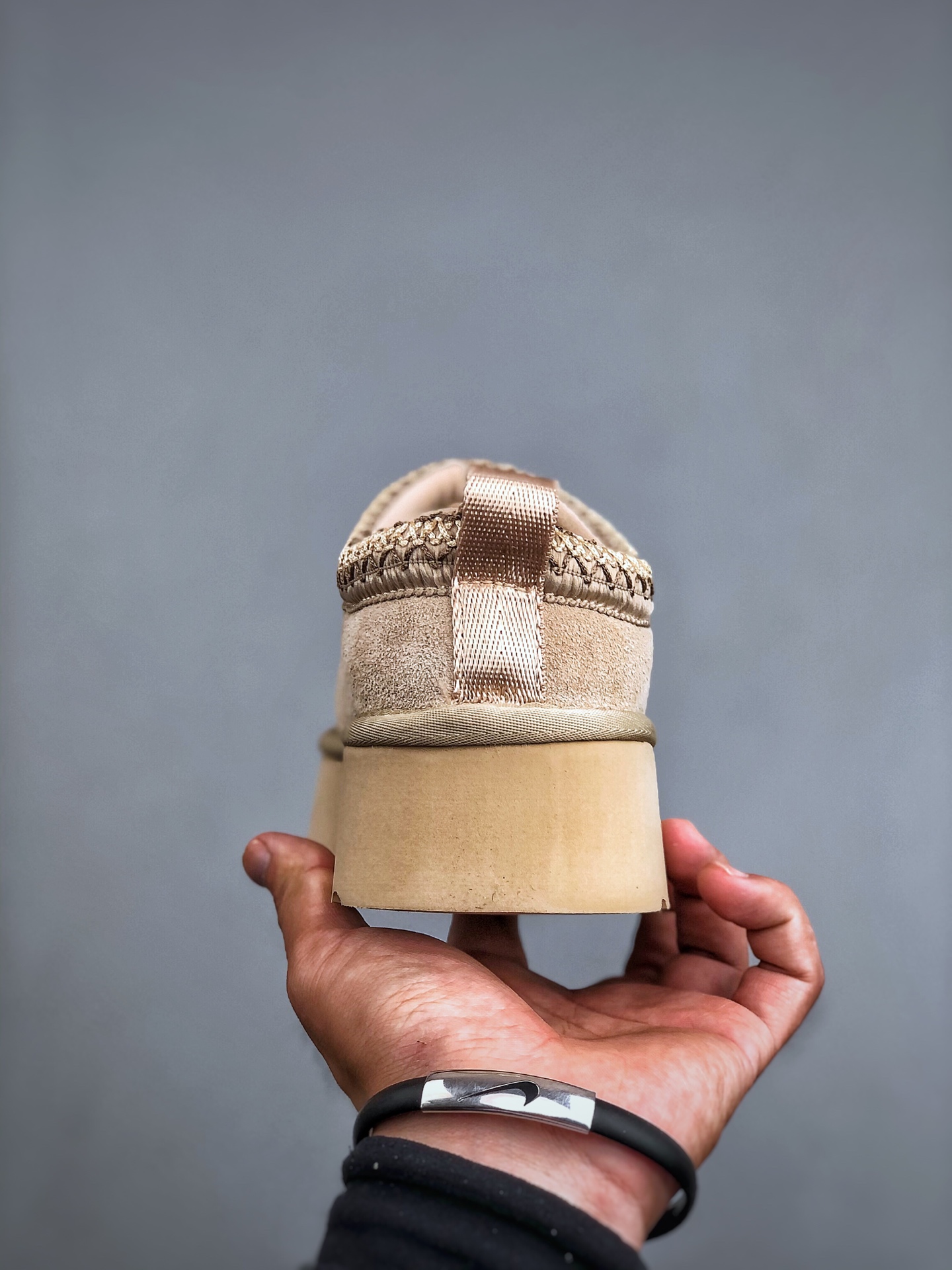 200 新货#UGG 塔茨系列加厚款 穆勒风包头5CM半拖鞋 民族风秋冬雪地靴 羊皮毛一体高品质