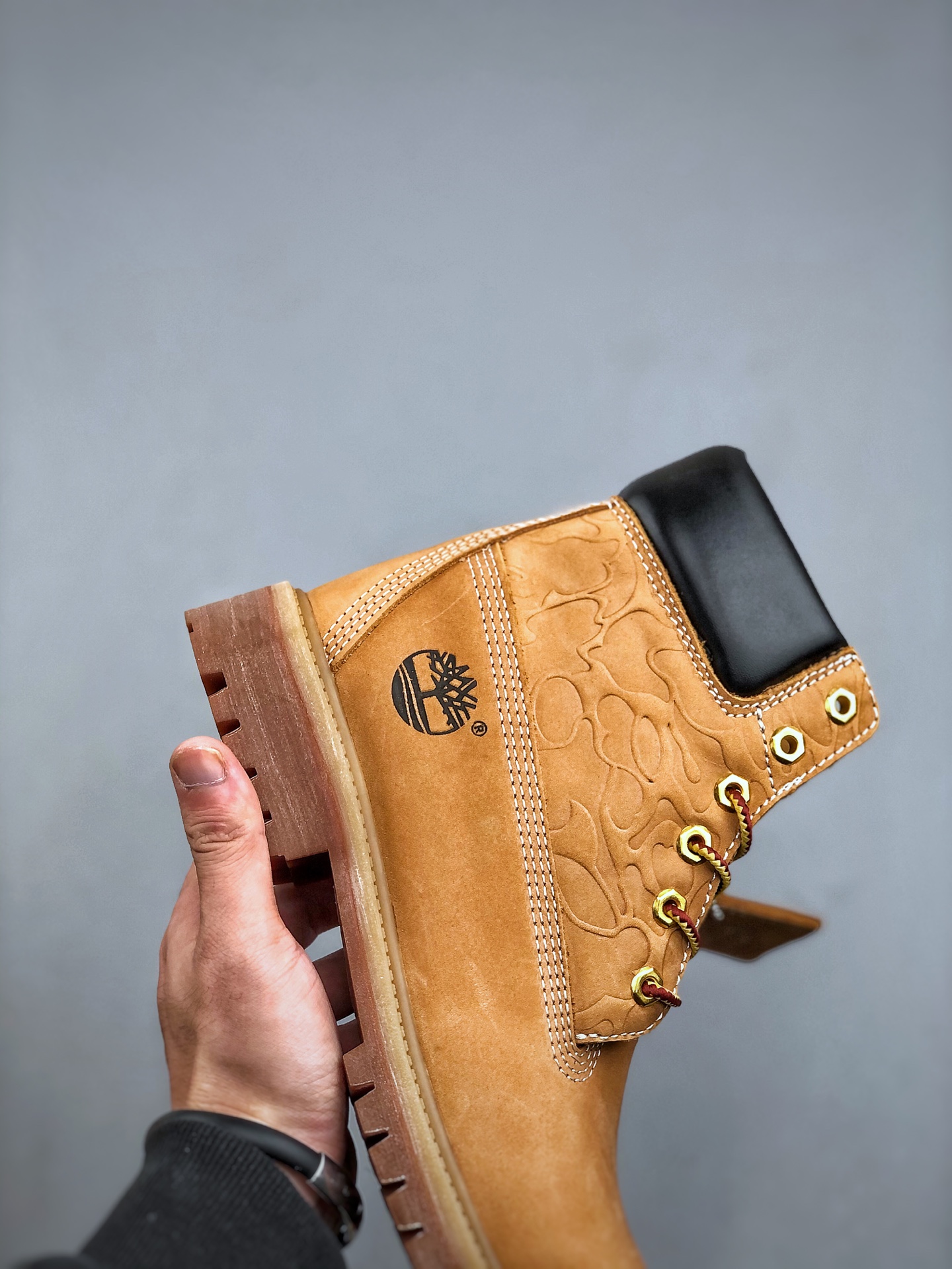 UNDEFEATED BAPEx Timberland添柏岚/天伯伦大黄靴系列 简约舒适 中筒 马丁靴 男款 棕色