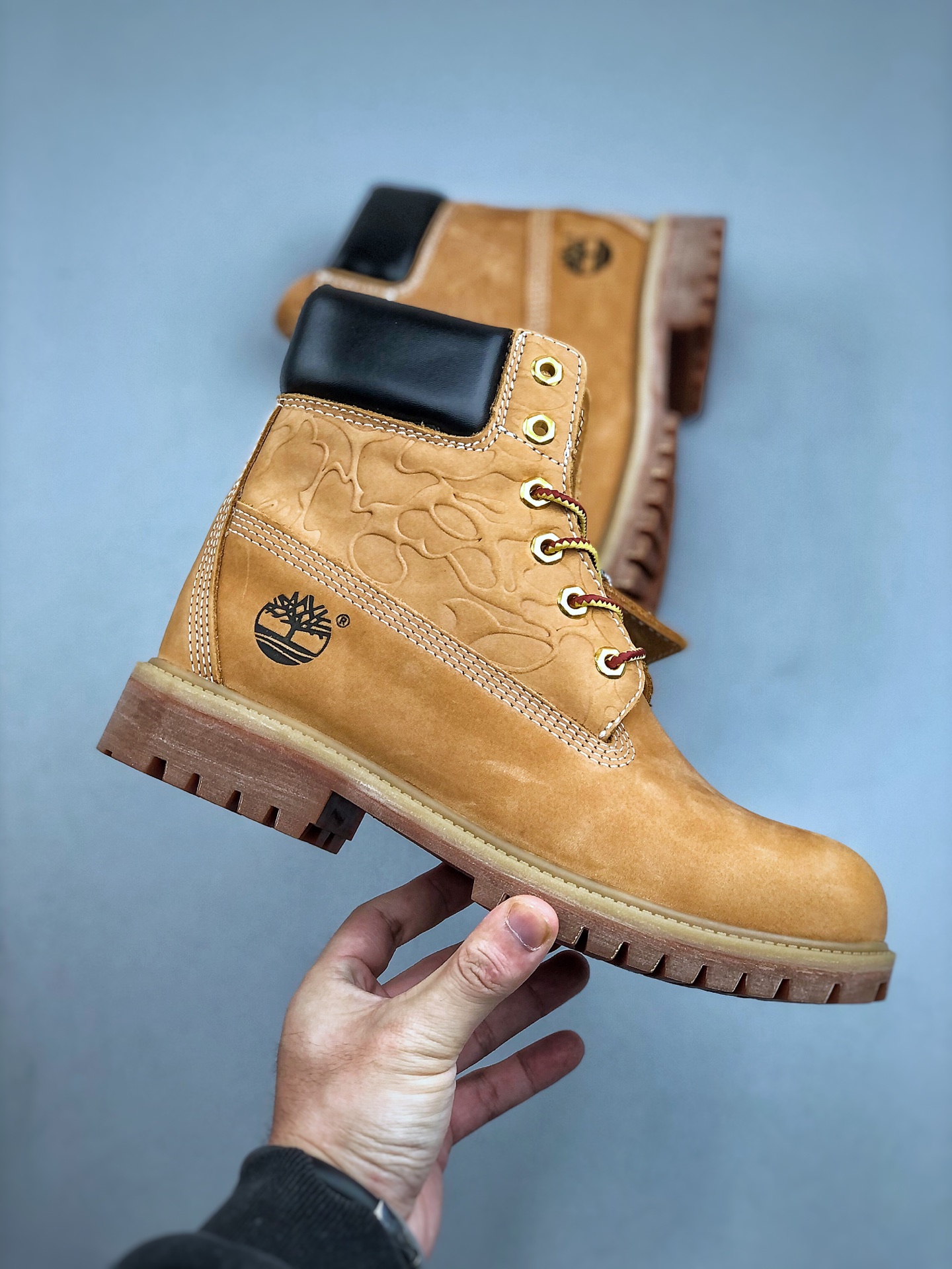 UNDEFEATED BAPEx Timberland添柏岚/天伯伦大黄靴系列 简约舒适 中筒 马丁靴 男款 棕色