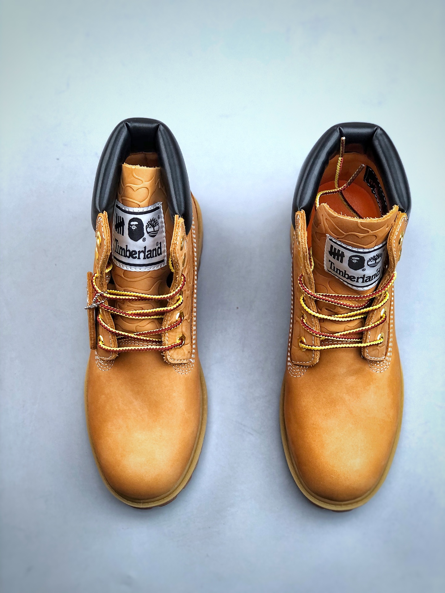 UNDEFEATED BAPEx Timberland添柏岚/天伯伦大黄靴系列 简约舒适 中筒 马丁靴 男款 棕色