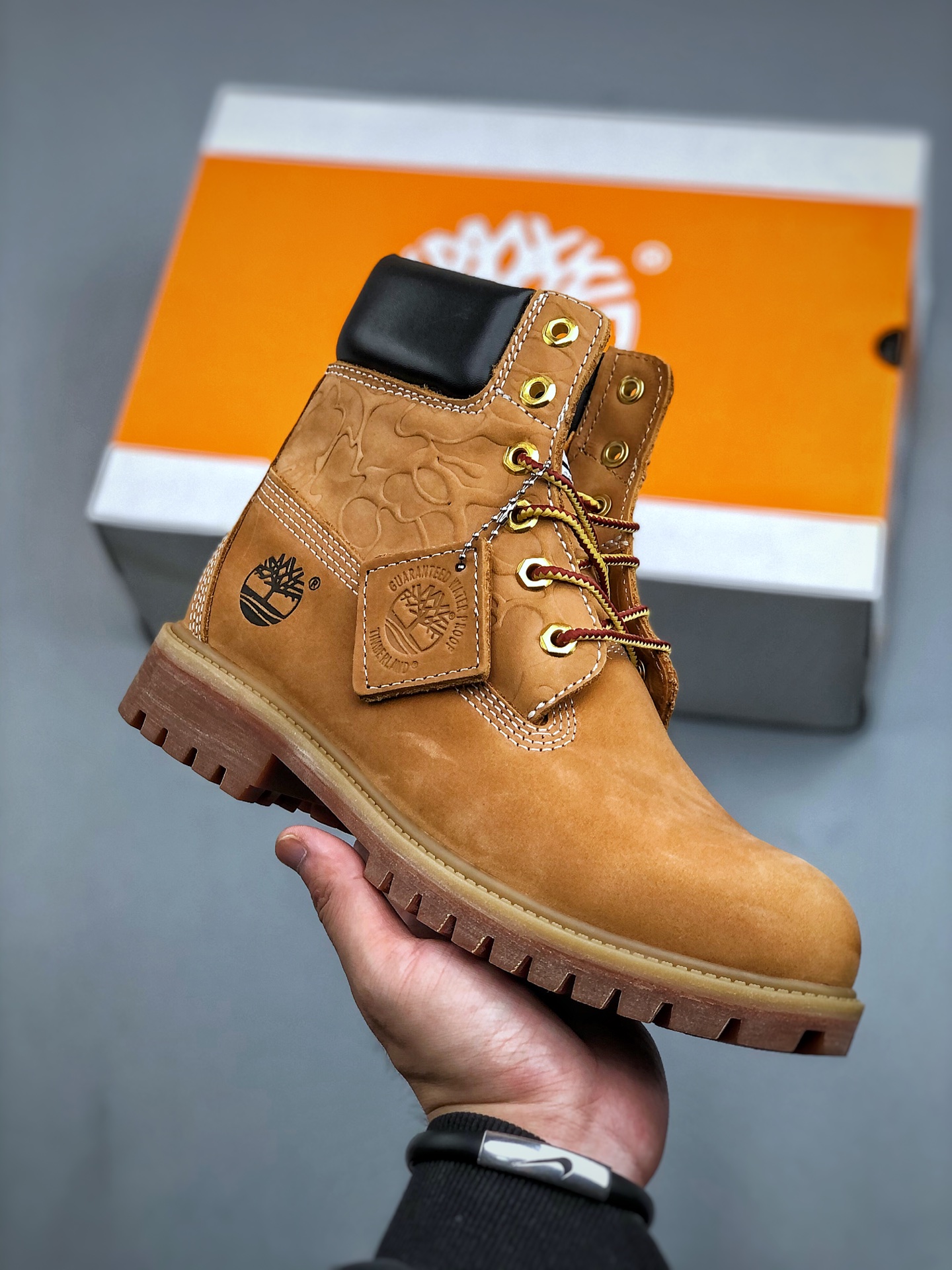 UNDEFEATED BAPEx Timberland添柏岚/天伯伦大黄靴系列 简约舒适 中筒 马丁靴 男款 棕色