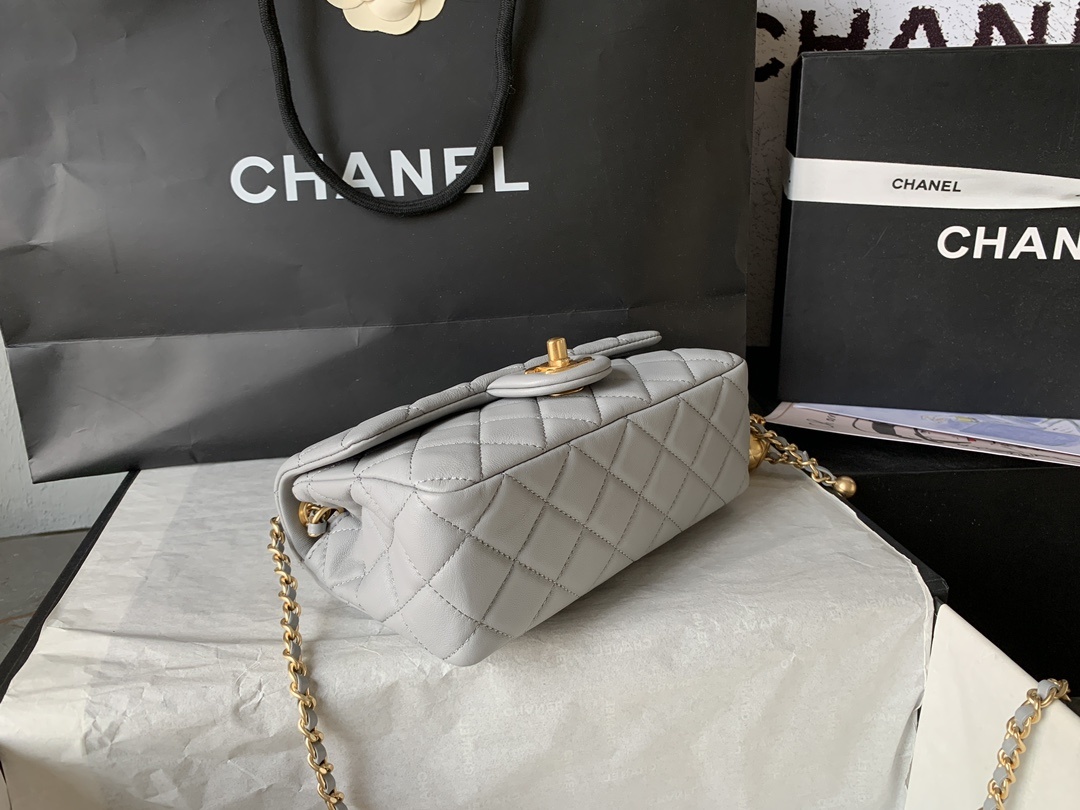 顶级货_法国高端定制品Chane1AS1787#ClassicBag#2020年专柜最新CF金珠系列真的
