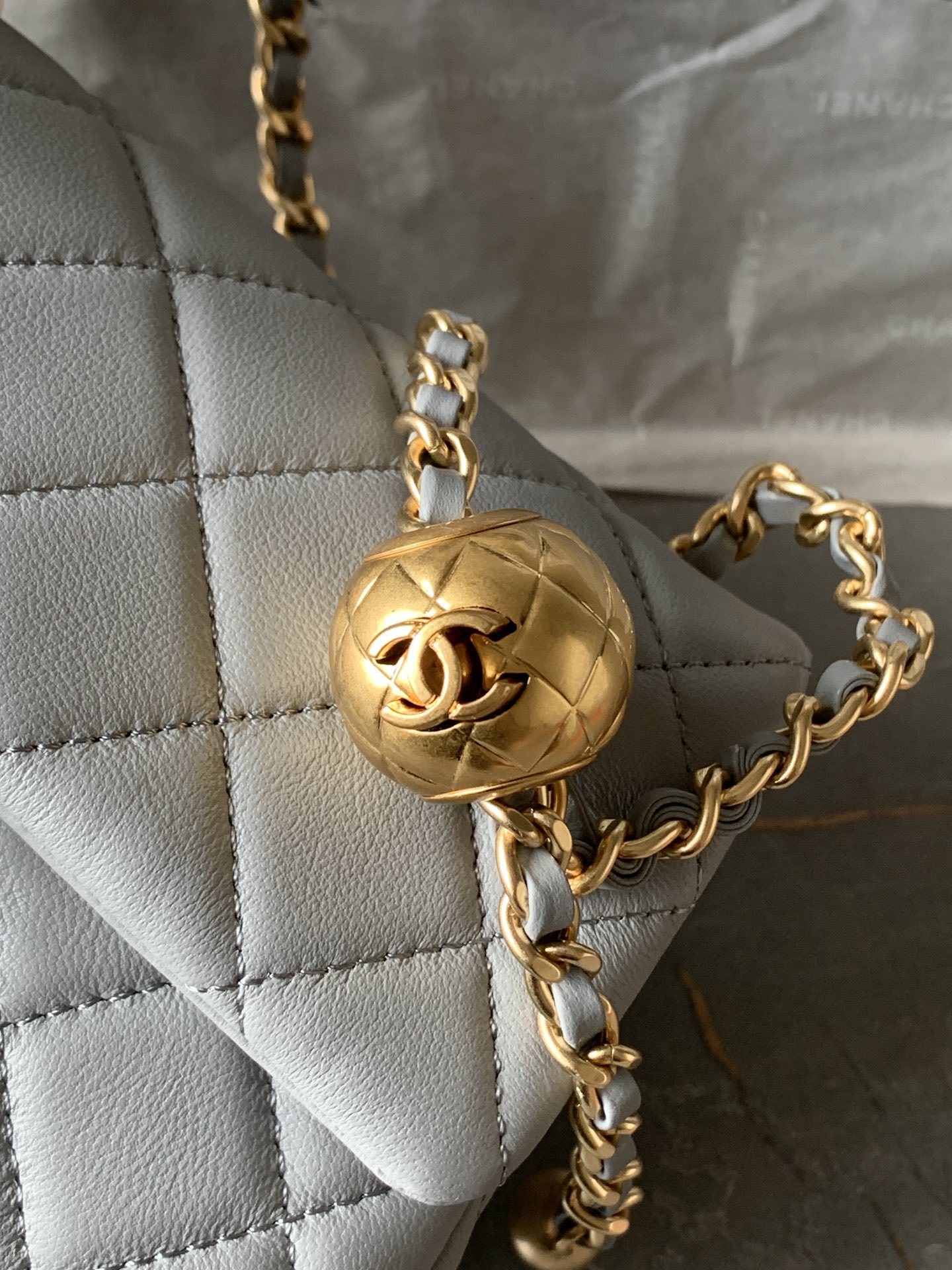 顶级货_法国高端定制品Chane1AS1787#ClassicBag#2020年专柜最新CF金珠系列真的
