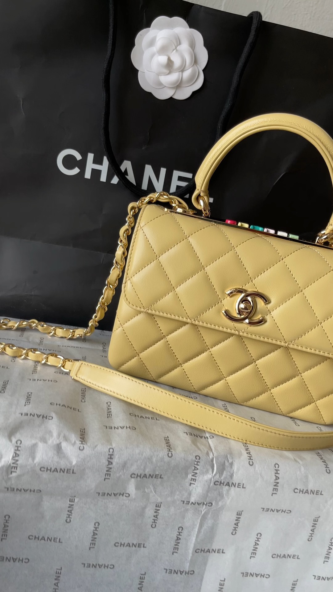 大号小号品牌:Chanel简介:原单质量经典之作华丽与气质的前沿是你意想不到的尊贵皮种:原单进口小羊皮里